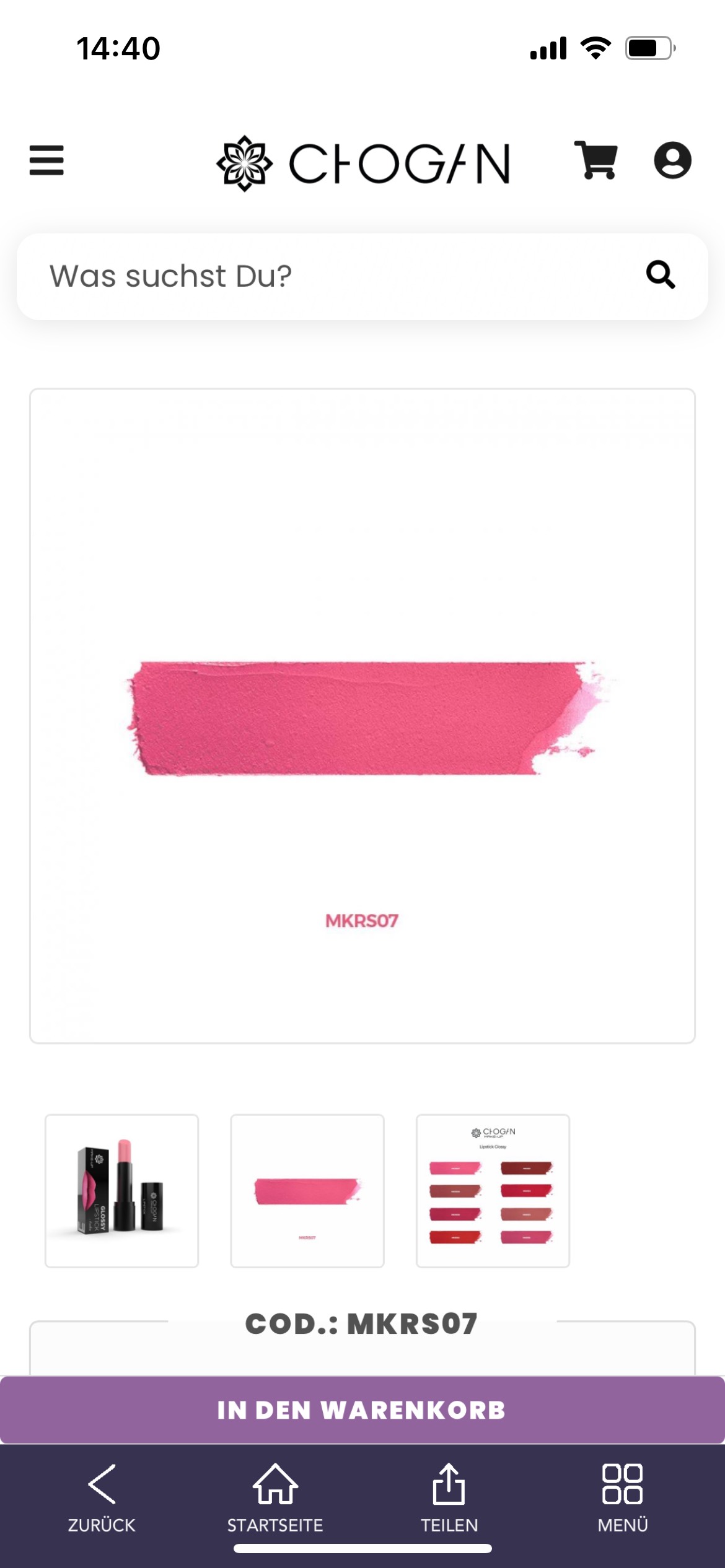 Chogan Lipstick Glossy 