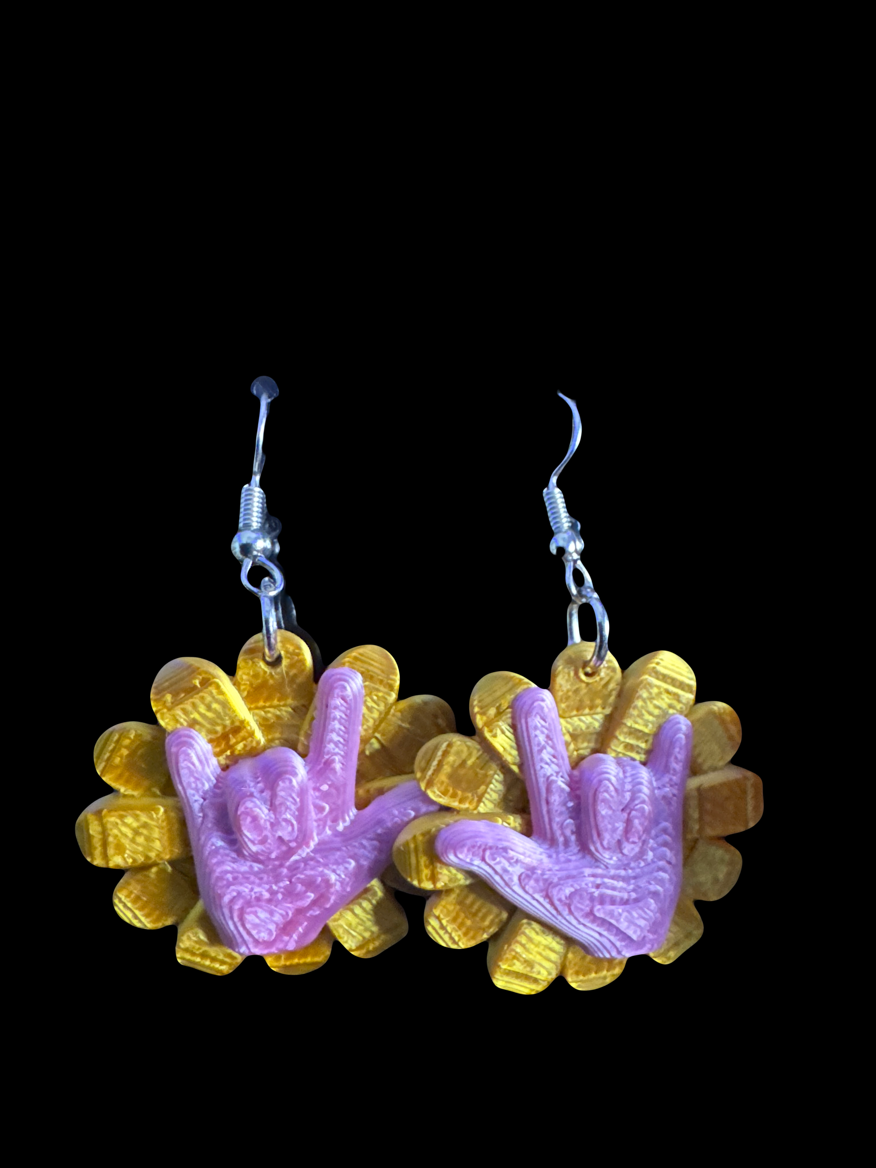 Custom ILY Daisy Earrings 