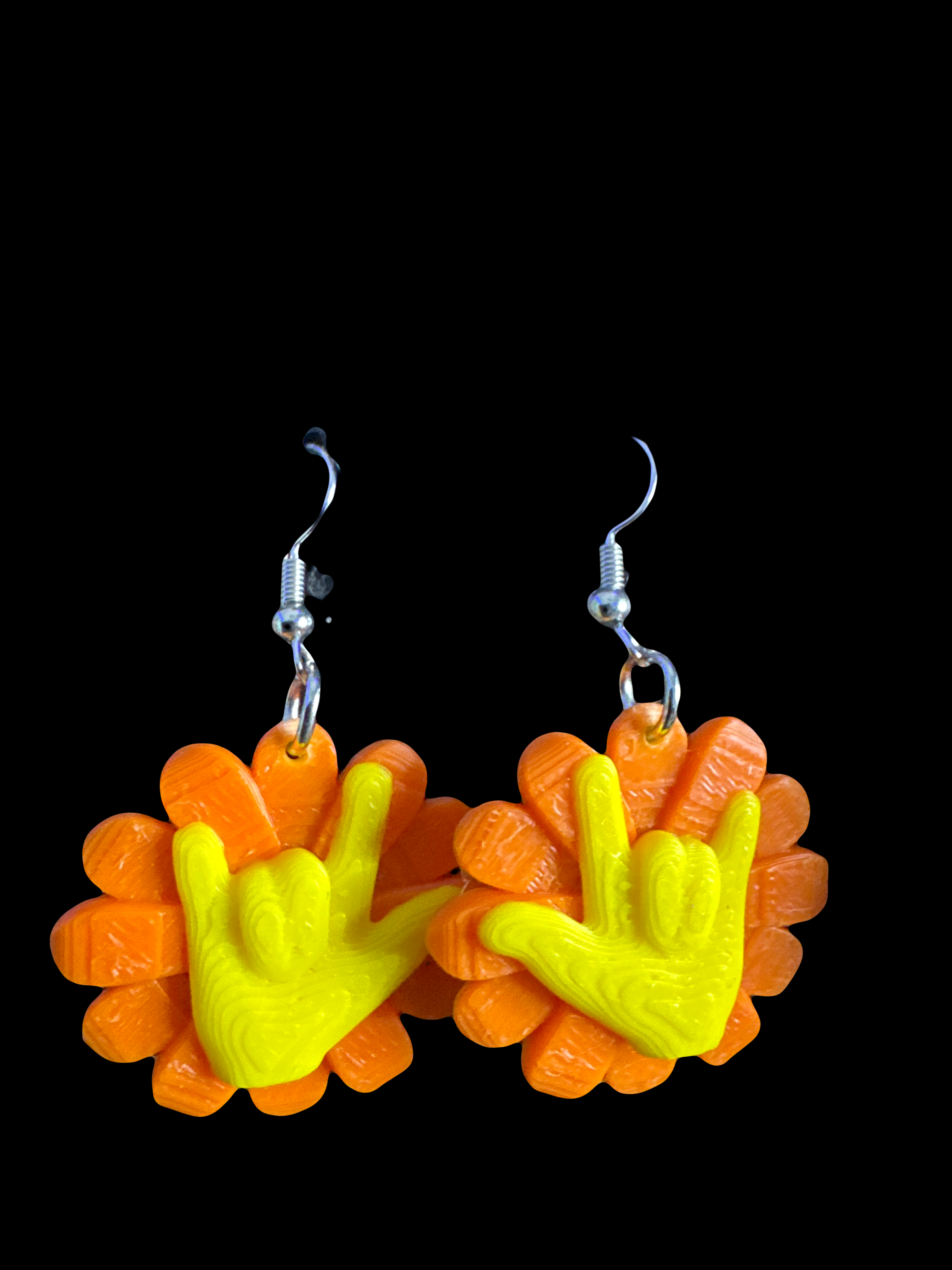 Custom ILY Daisy Earrings 