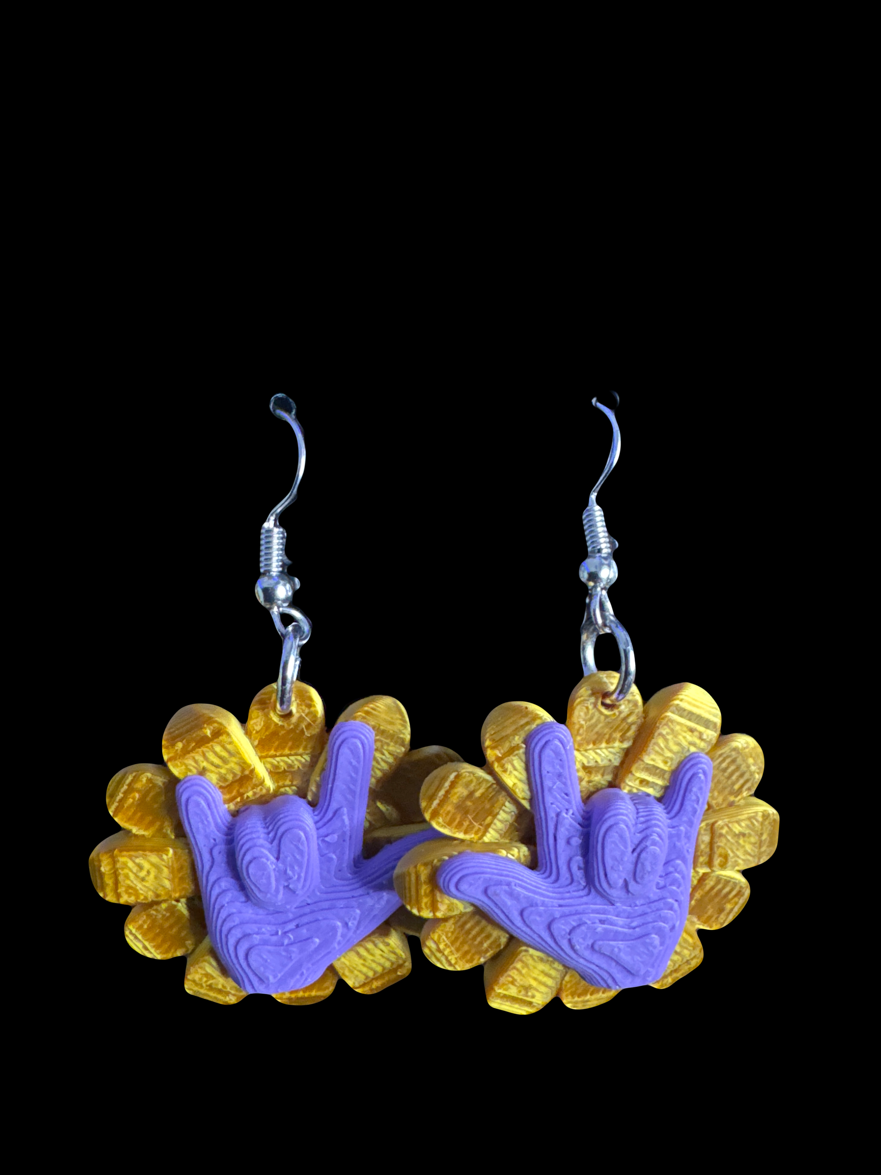 Custom ILY Daisy Earrings 