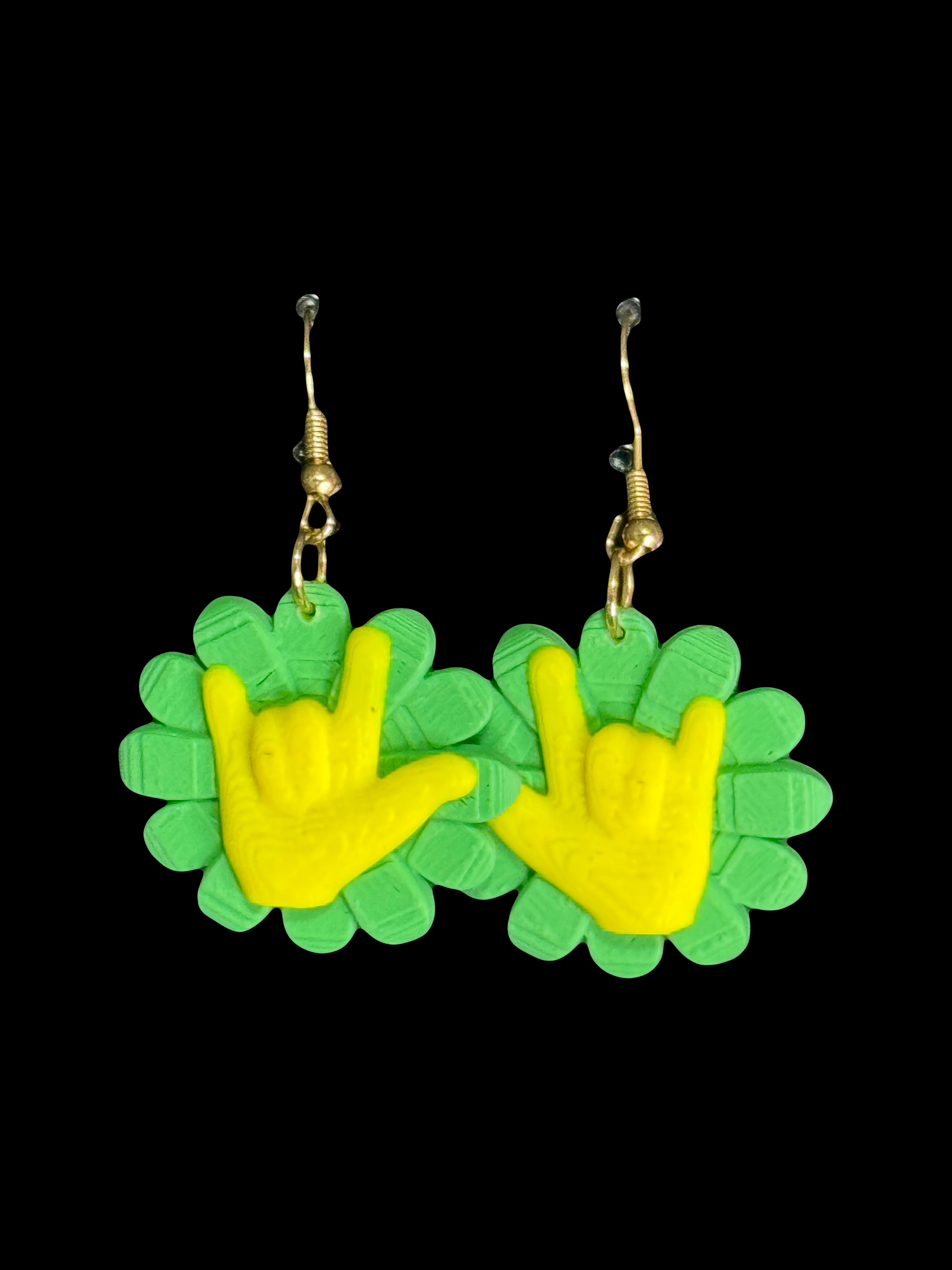 Custom ILY Daisy Earrings 