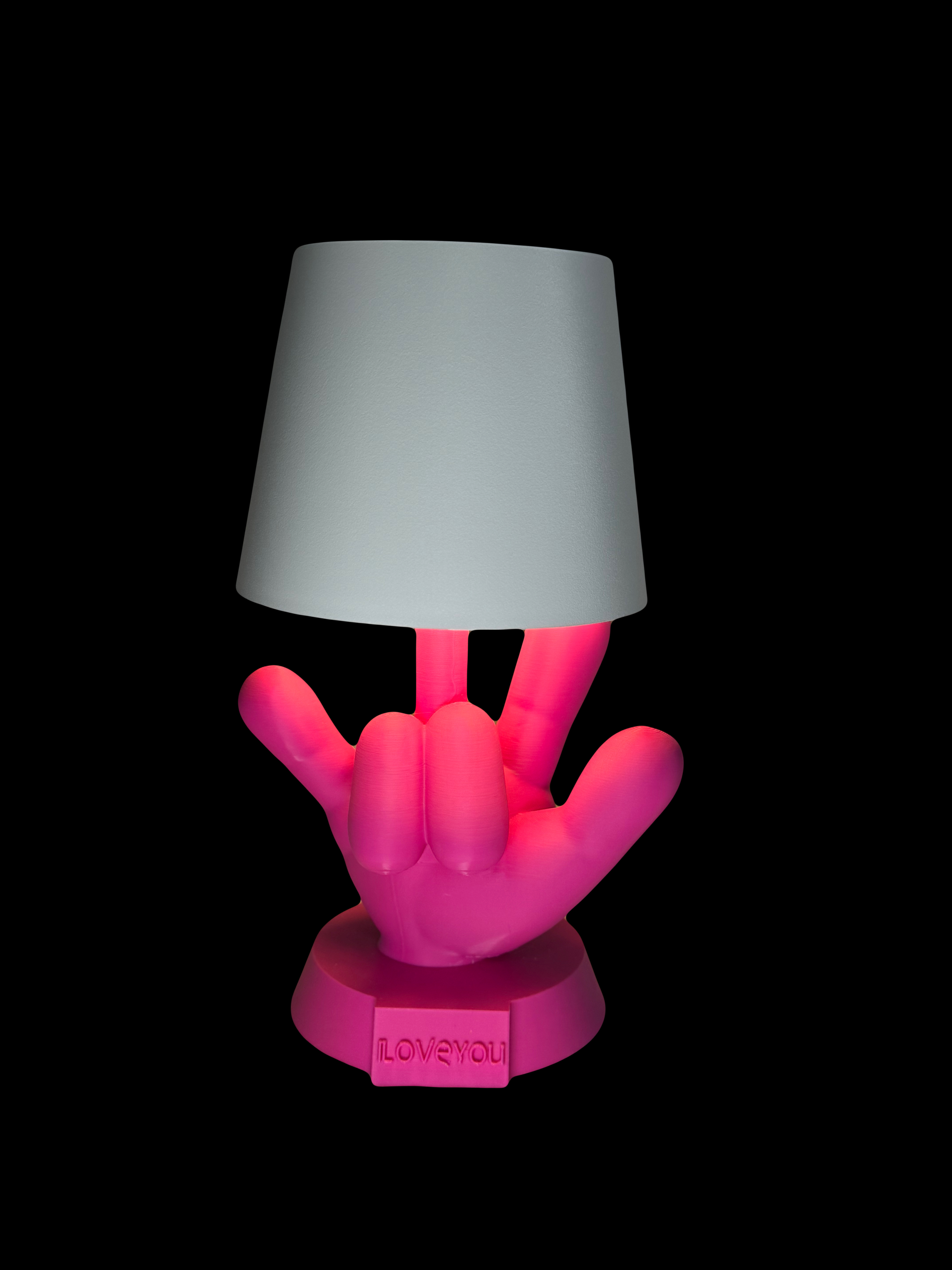 Custom 3D Small  Cordless ILY Desktop Touch Lamp