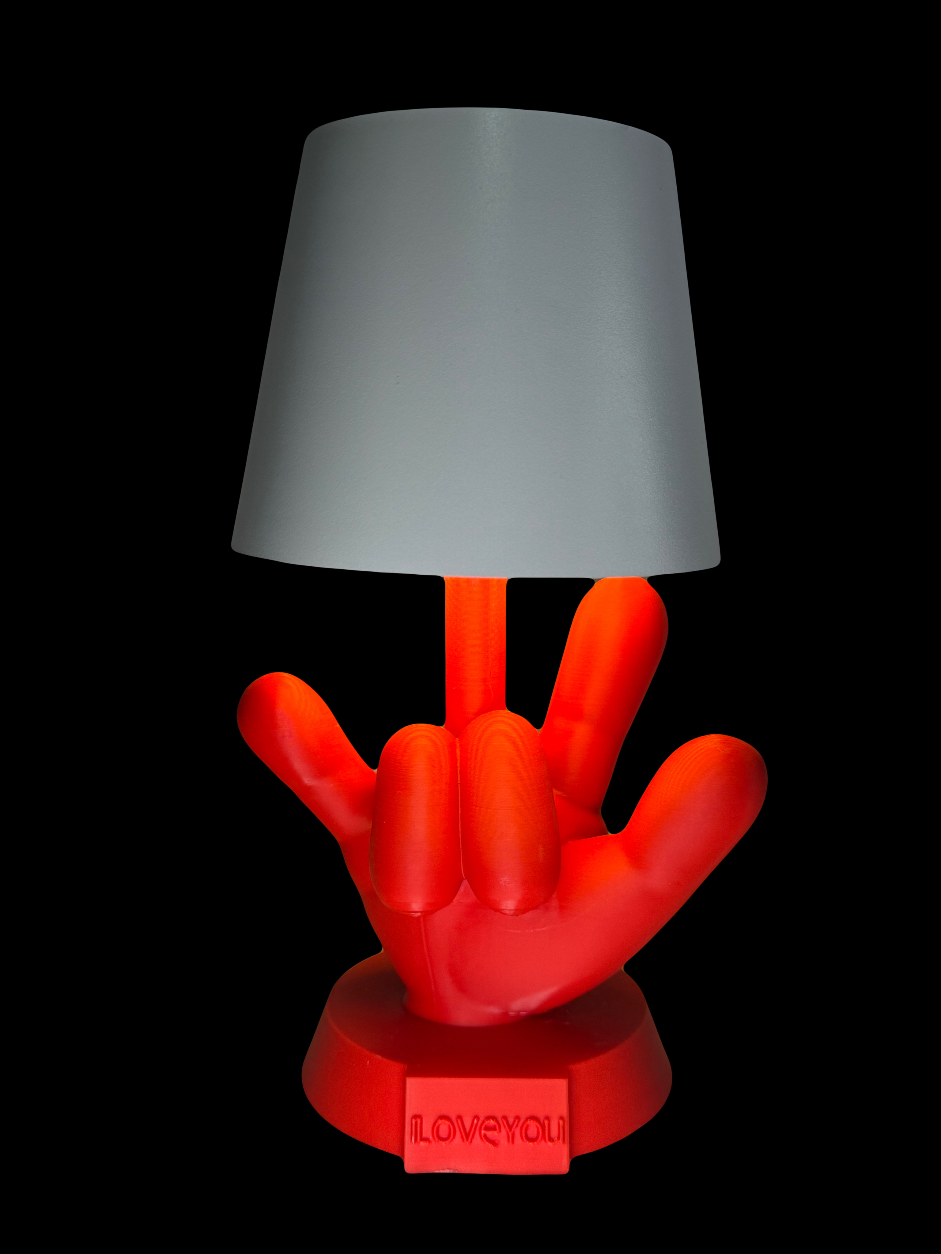 Custom 3D Small  Cordless ILY Desktop Touch Lamp