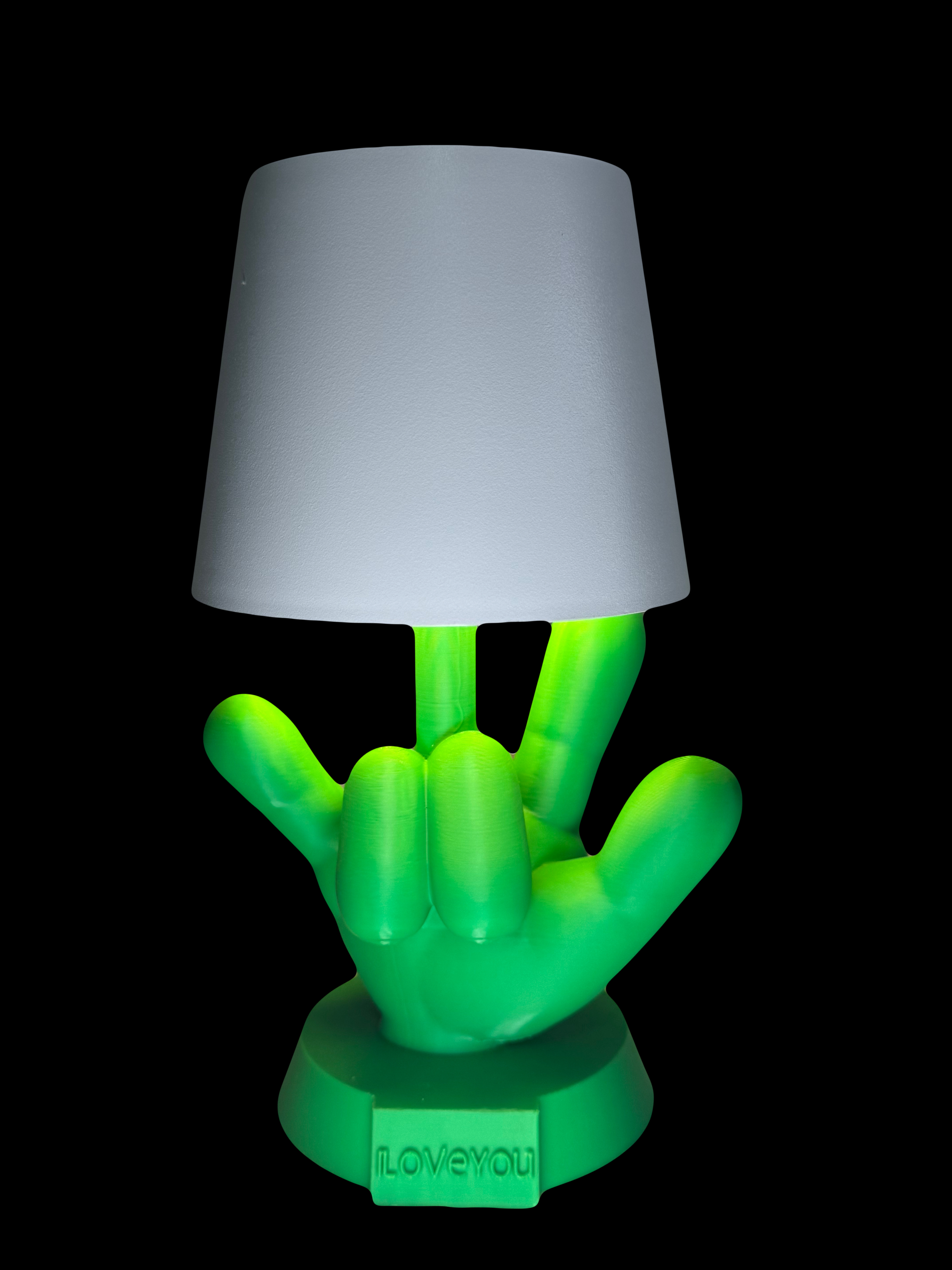 Custom 3D Small  Cordless ILY Desktop Touch Lamp