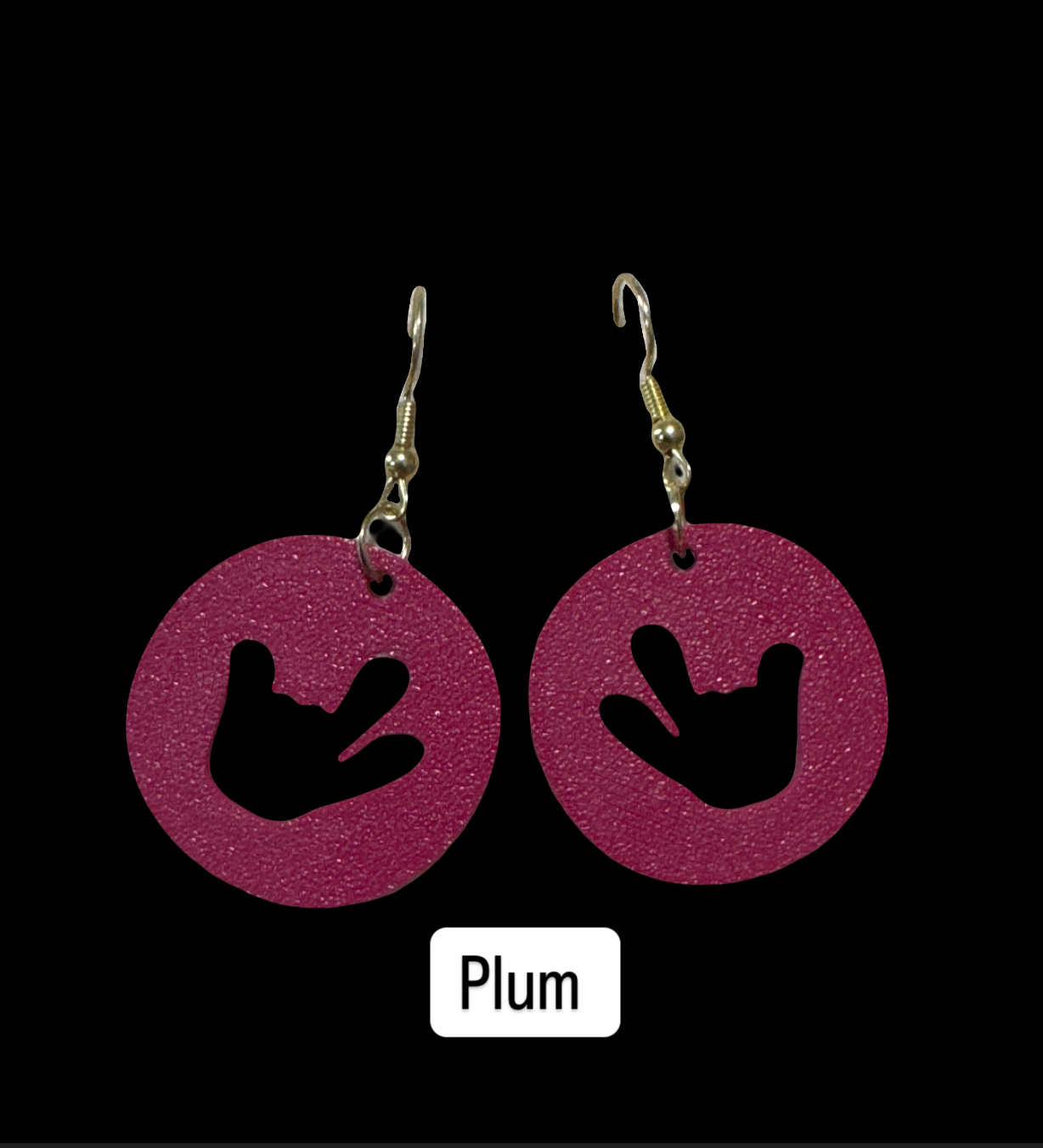 ASL  I Love You ILY Cutout Earrings 