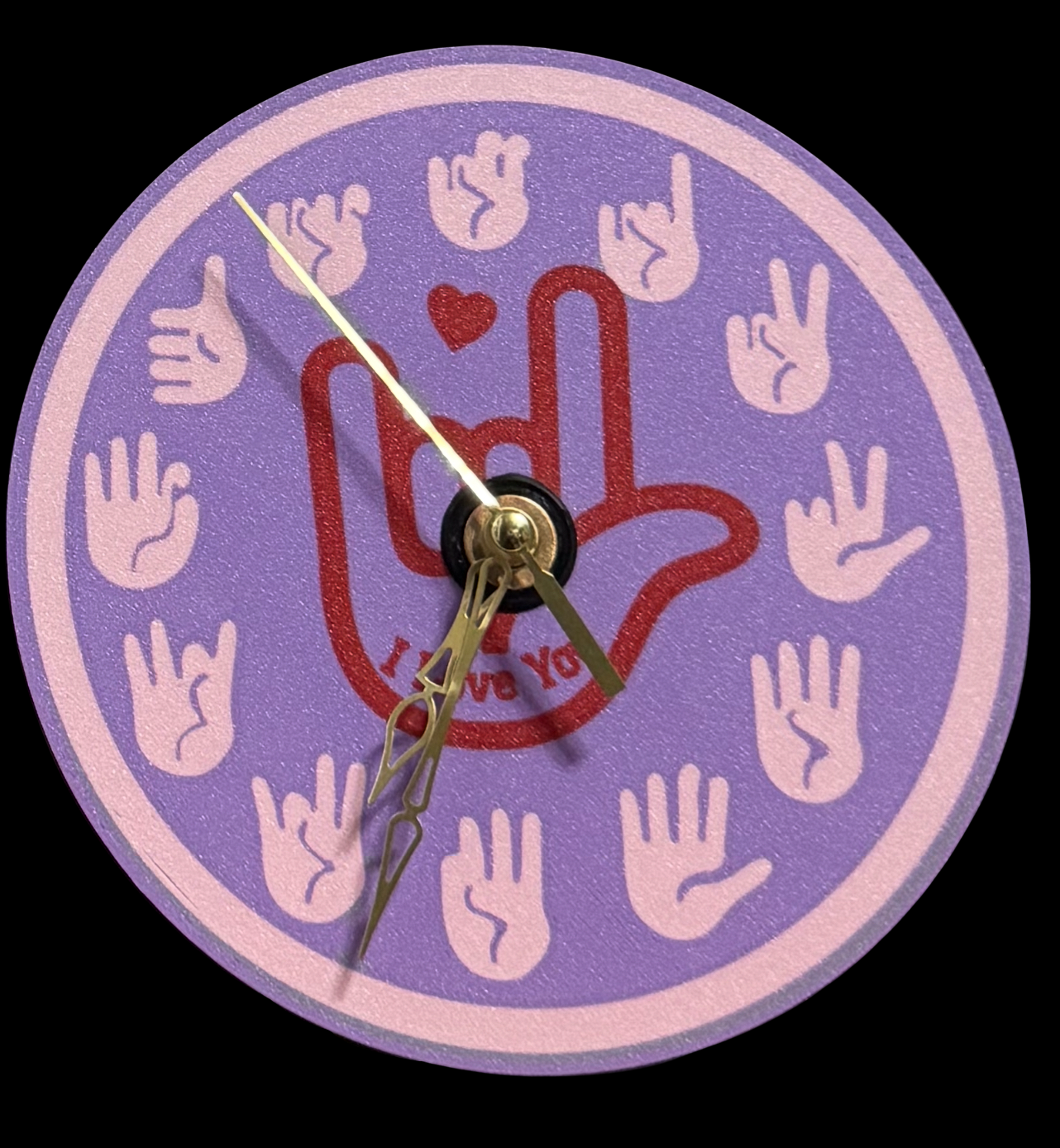 ASL Desktop Clock- ASL Gesture Hand Numbers 