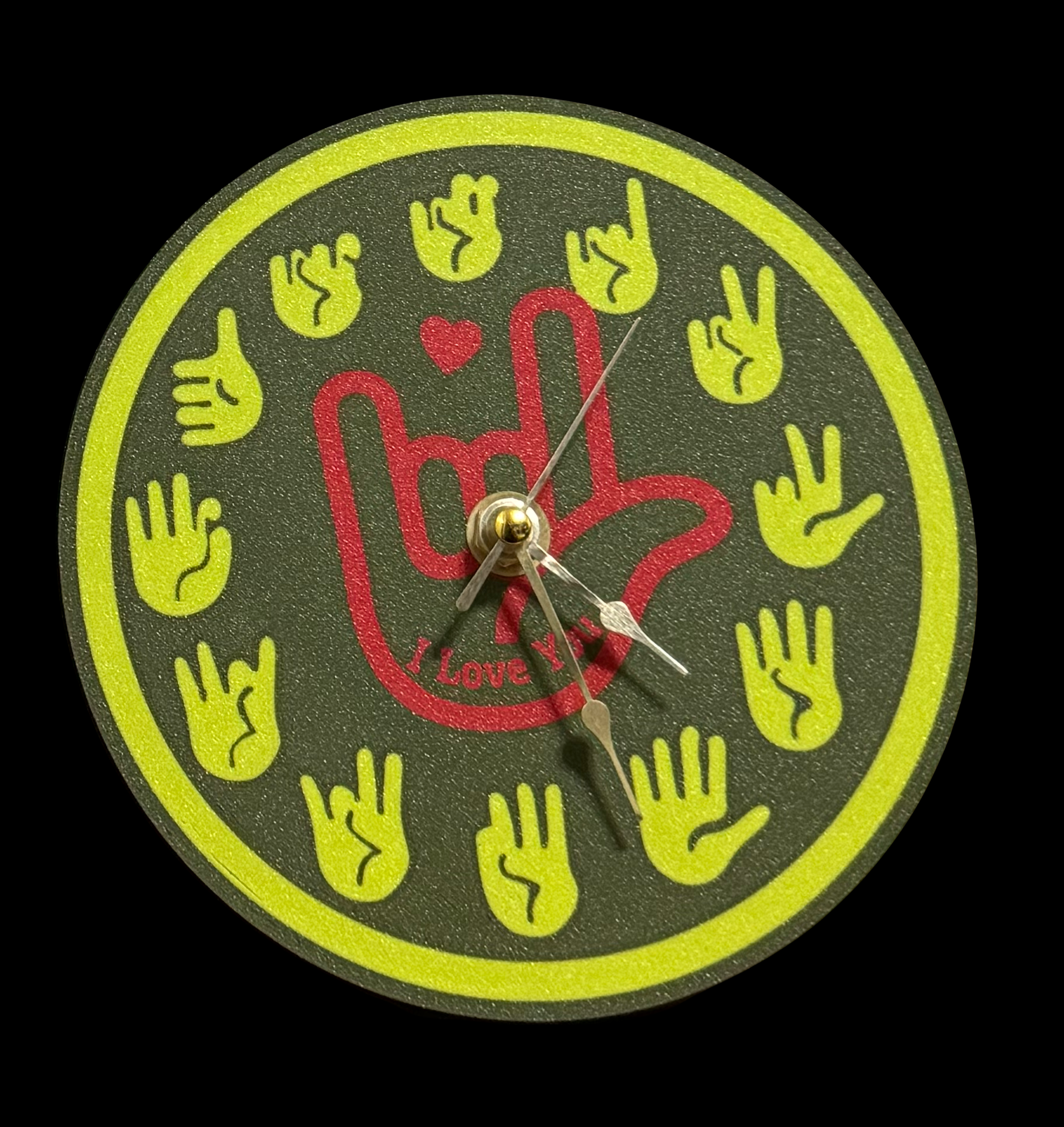 ASL Desktop Clock- ASL Gesture Hand Numbers