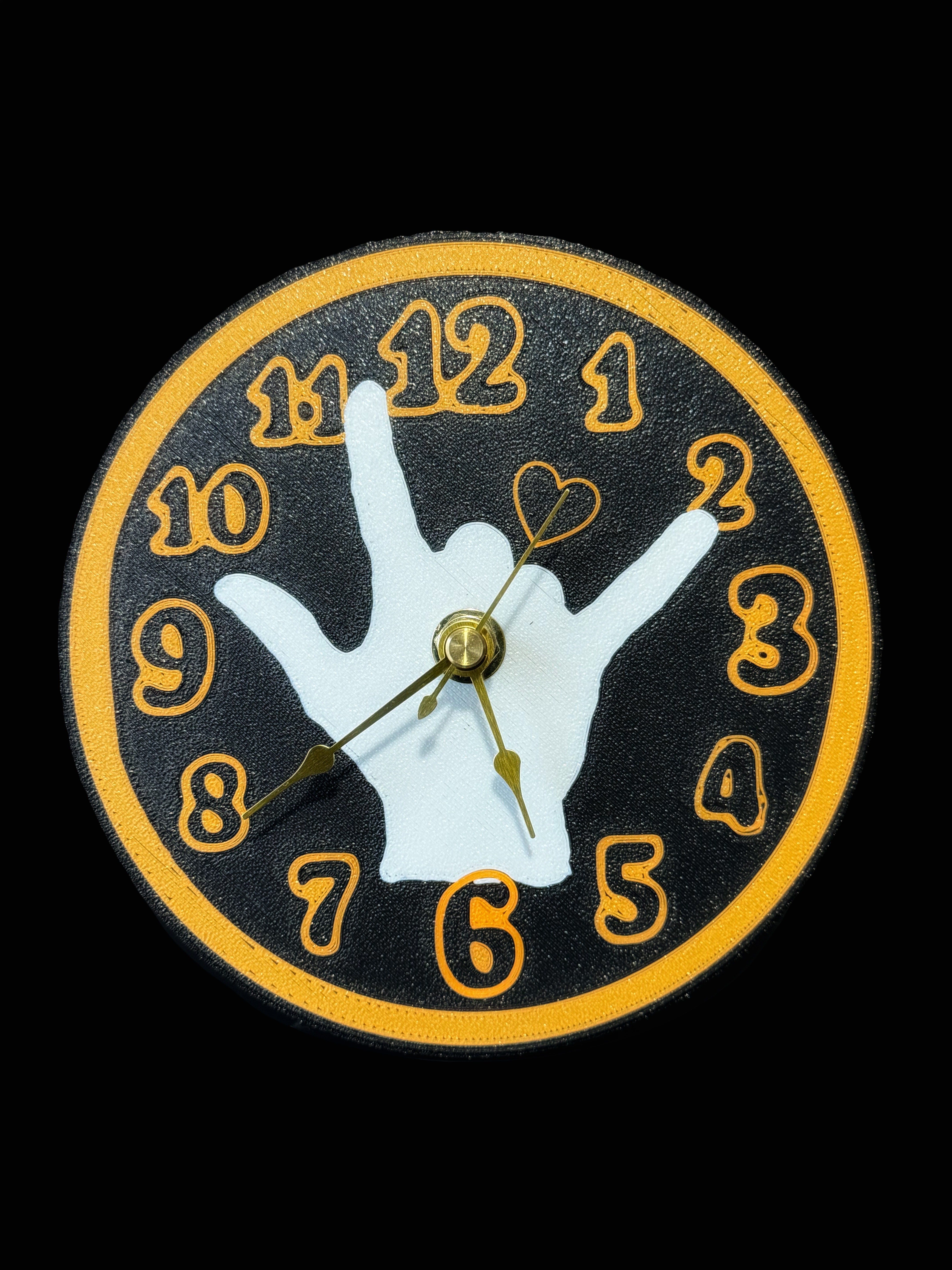  I Love You Hand Desktop Clock- ILY ASL Gesture Hand.