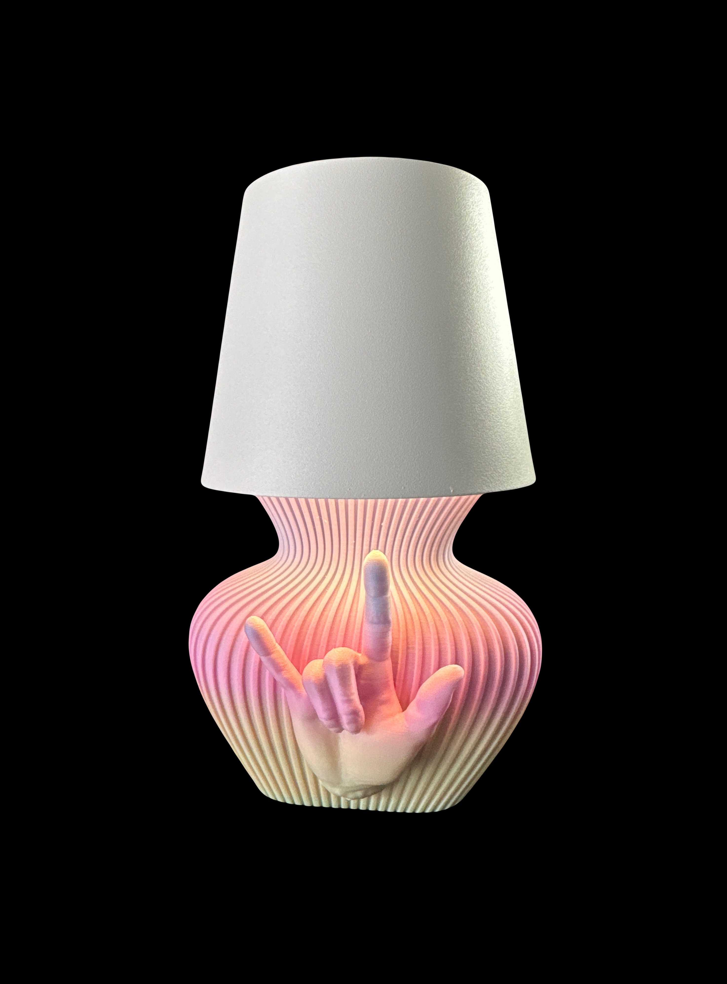  Custom 3D ILY Small Wireless Nightstand Lamp- Dimmable 