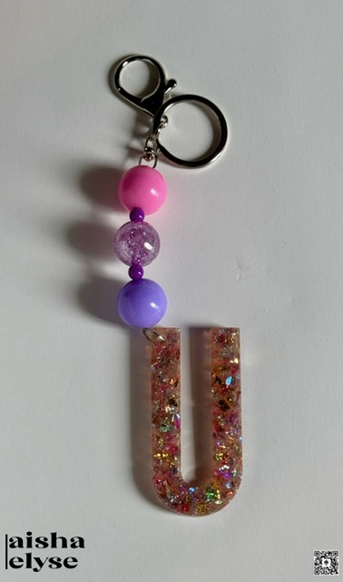Alphabet "U" Keychain
