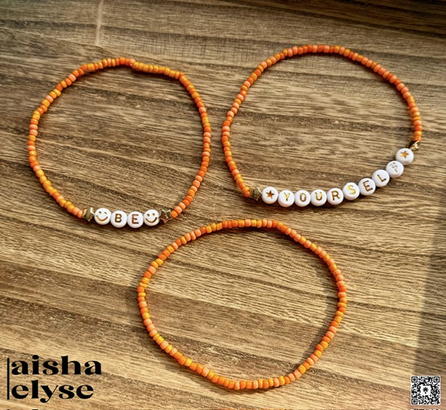 Handmade Beaded Bracelets - Be Yourself -Set of 3