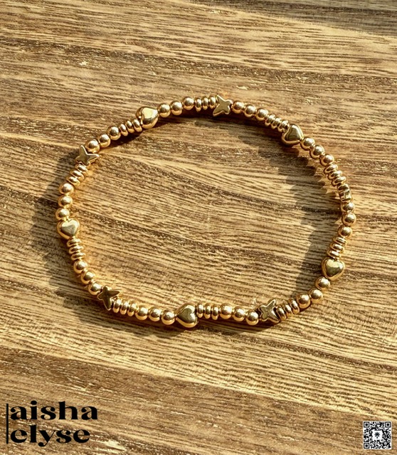 Handmade Beaded Bracelet - Gold