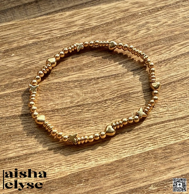 Handmade Beaded Bracelet - Gold