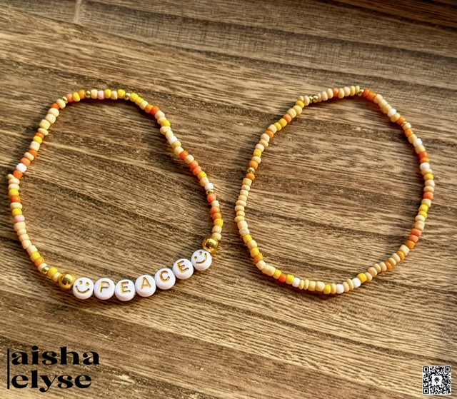 Handmade Beaded Bracelets - Peace