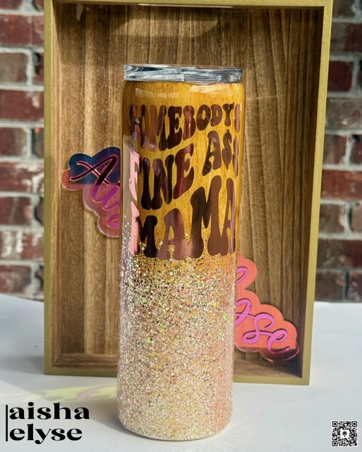 30 oz Skinny Glitter Tumbler