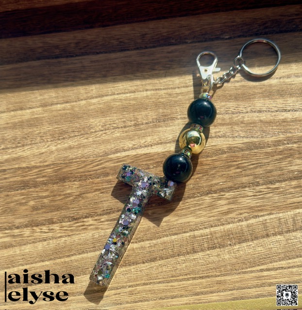 Initial "T" Keychain
