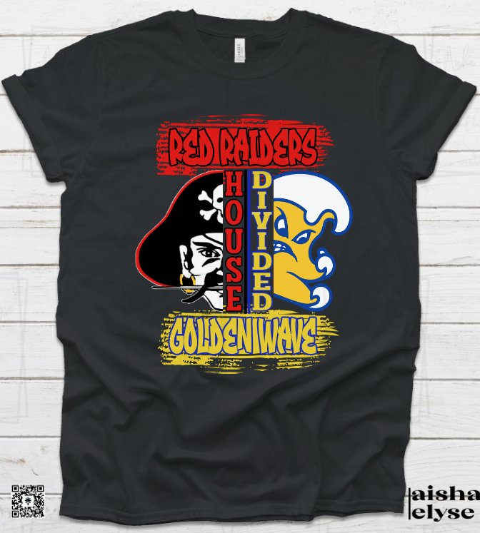 House Divided Red Raider / Golden Wave T-Shirt