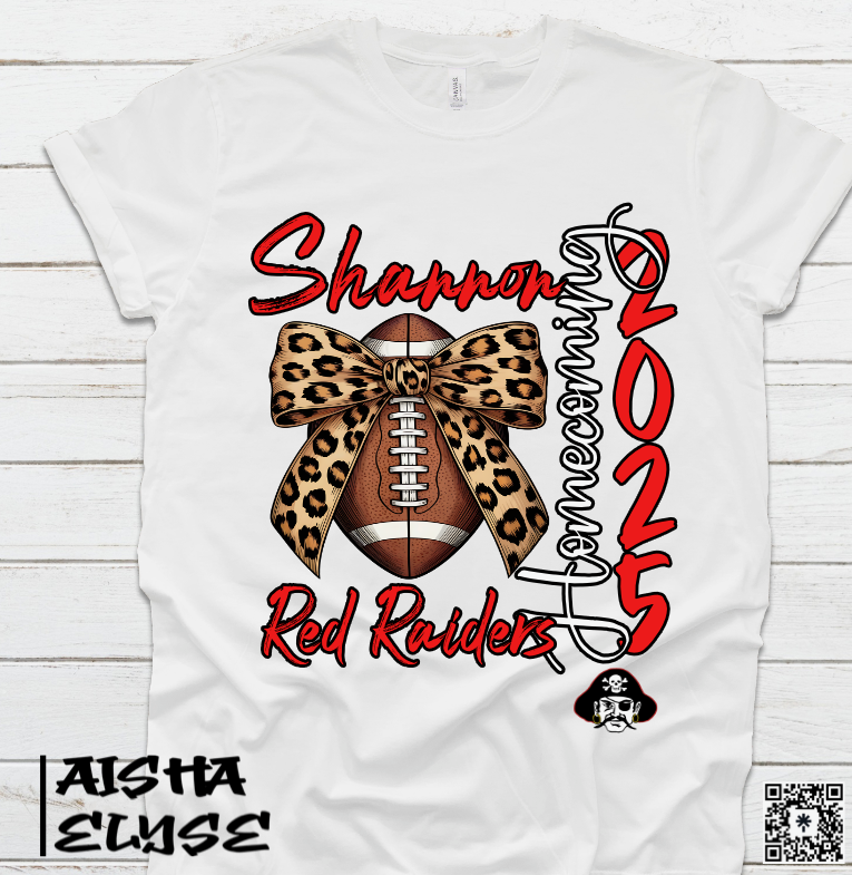 Shannon Red Raiders Homecoming 2025 White T-Shirt