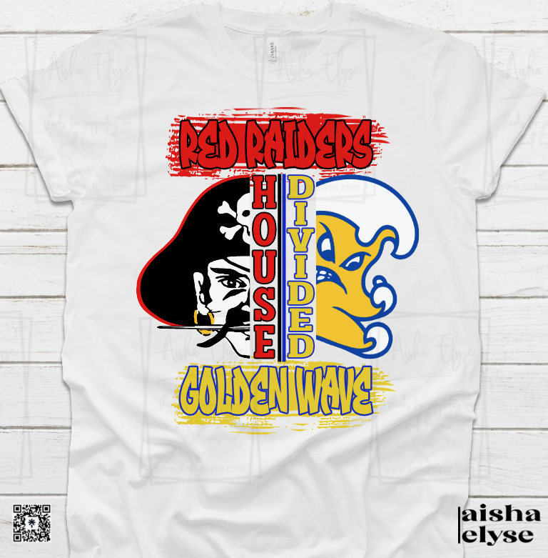 House Divided Red Raider / Golden Wave T-Shirt