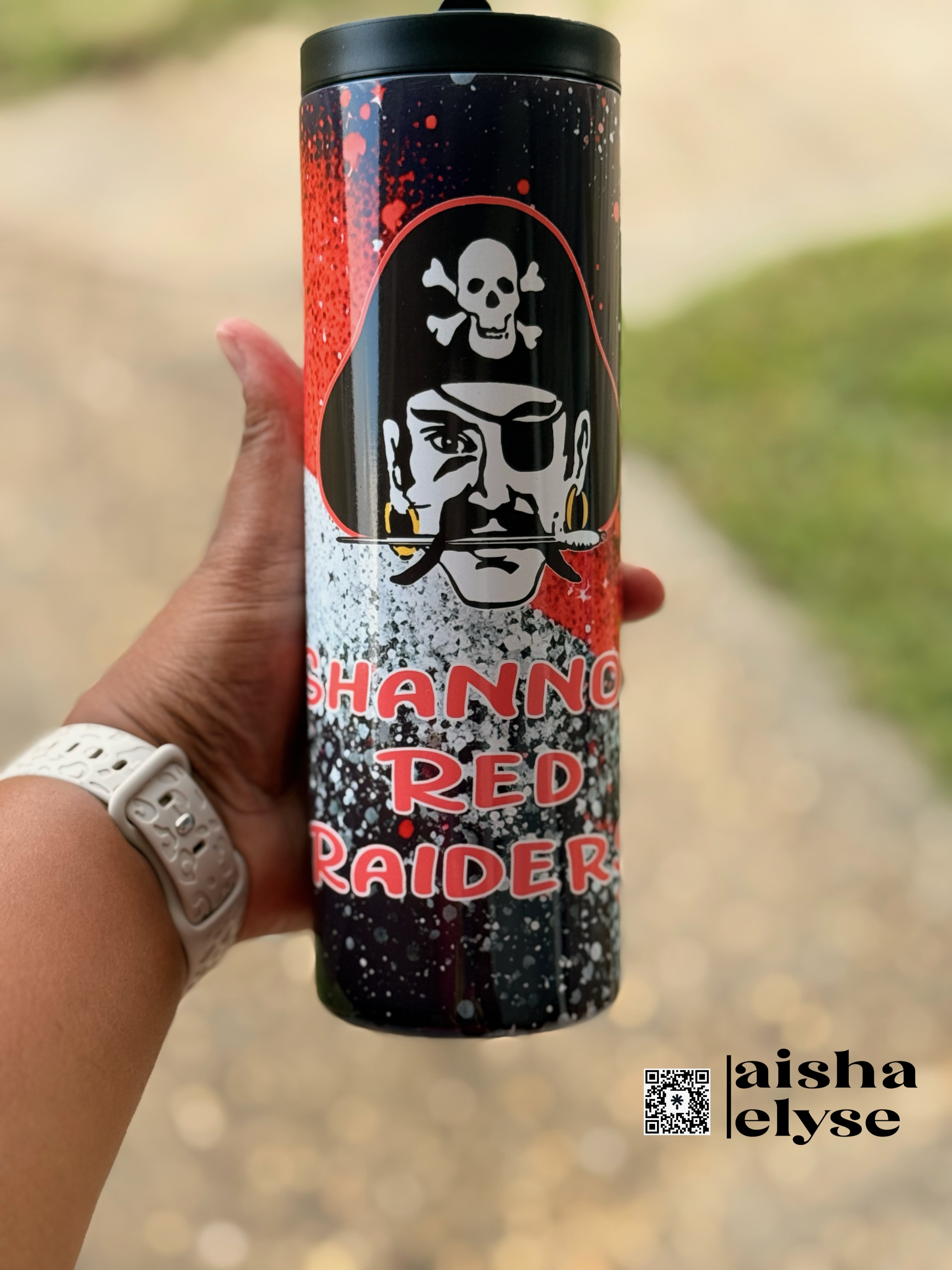 Custom Shannon Red Raiders  Tumbler