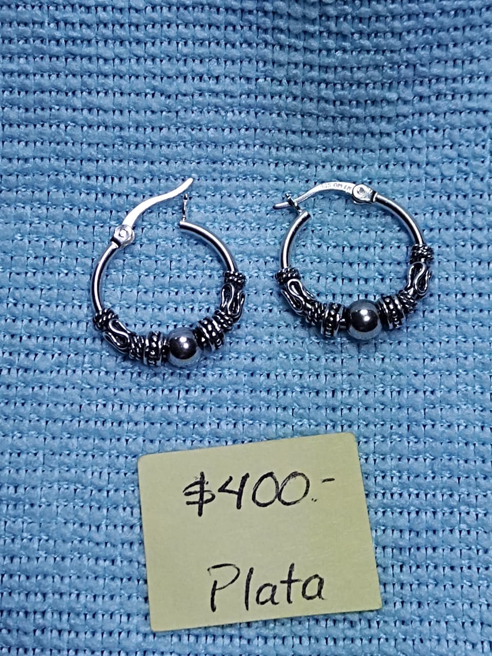 Aretes de plata