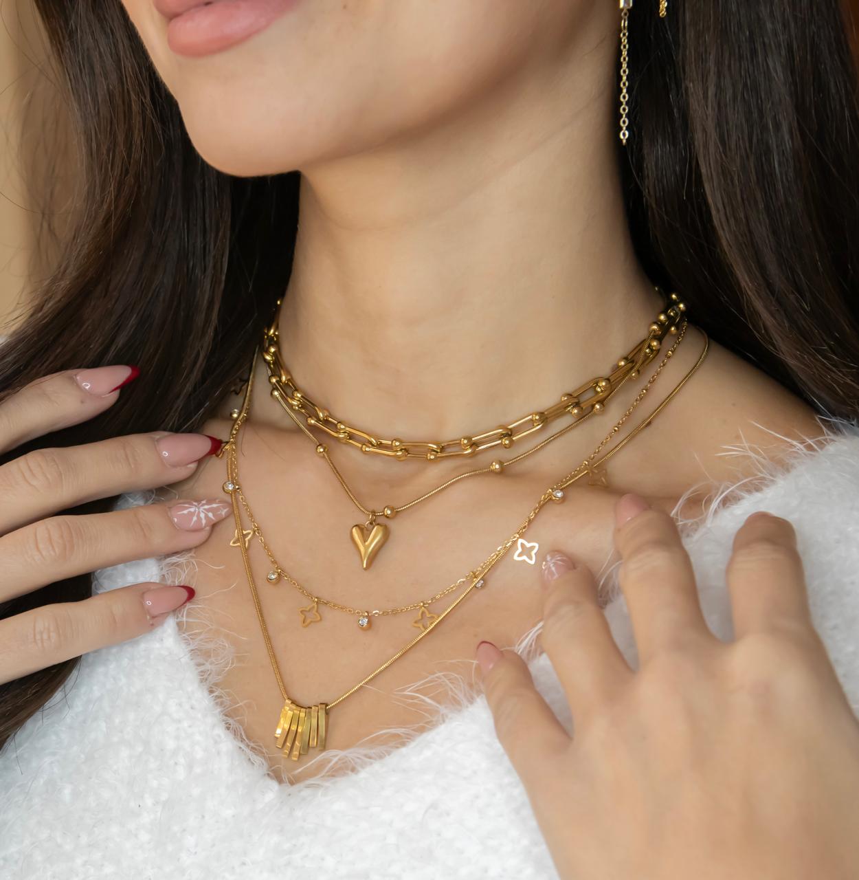 Gold stainless steel necklaces 