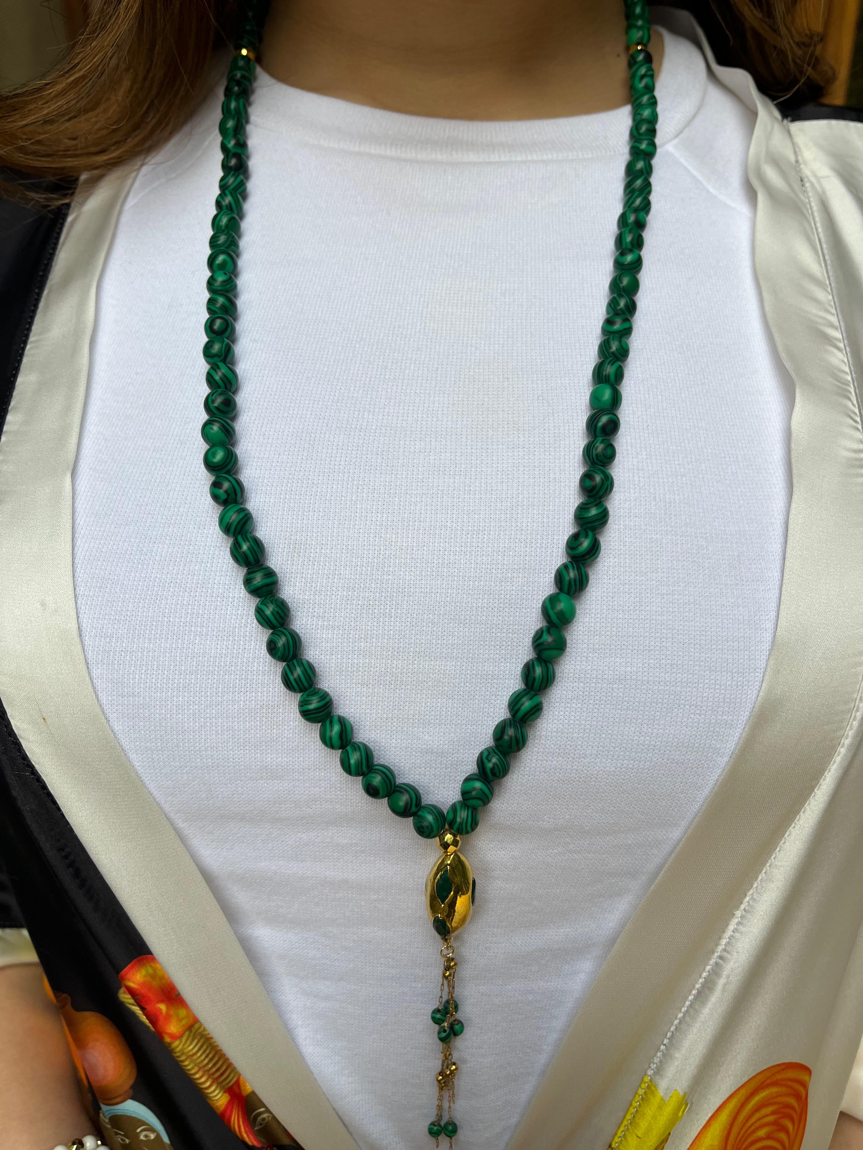 Necklace/سبحة  Dark Green-Malachite 