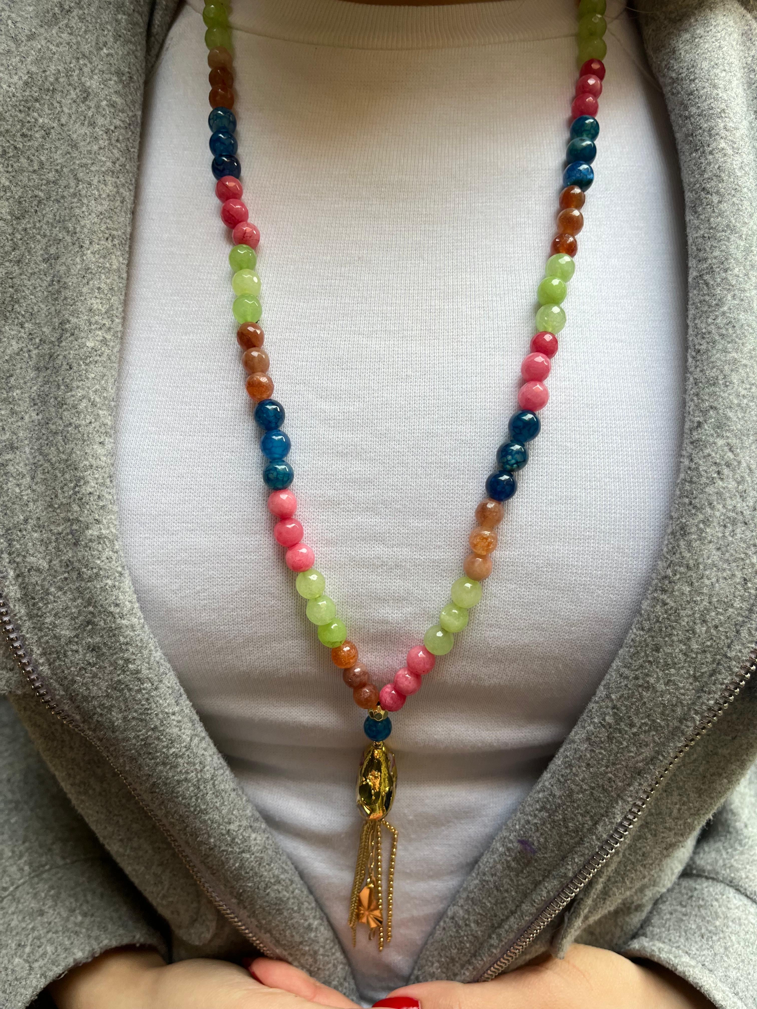 Necklace/سبحة  Popcolors-Agate Prayer