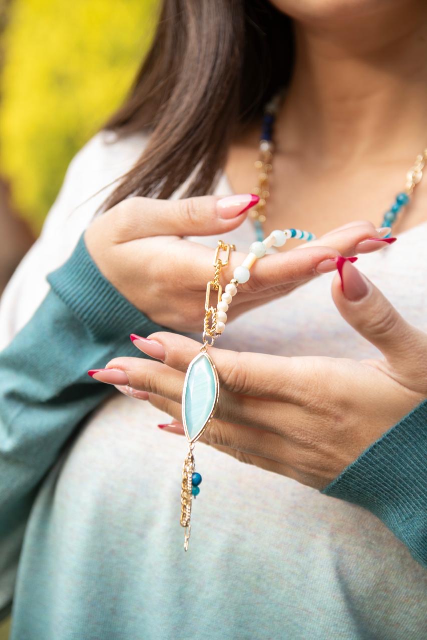 Freshwater Pearl & Opal Necklace 
