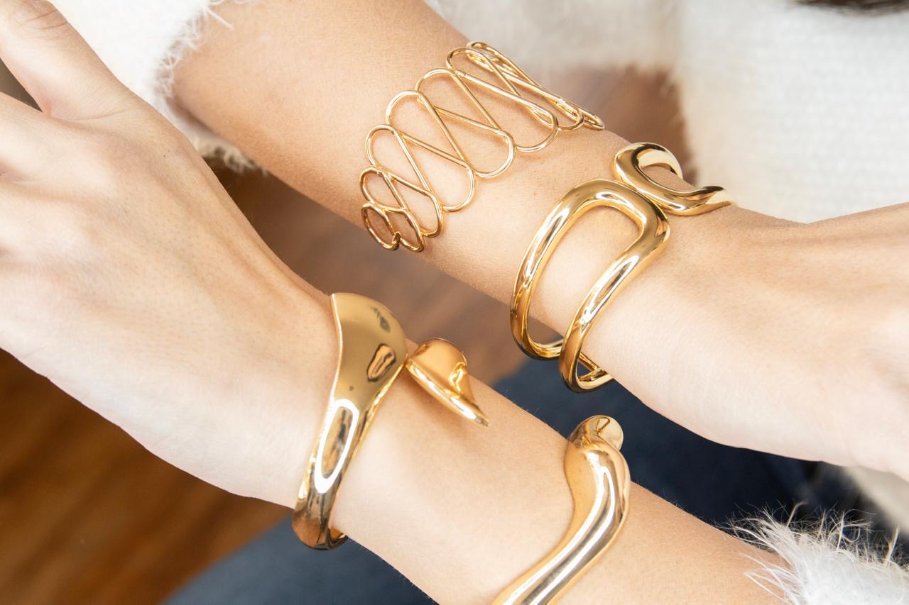 Wave cuff Chunky bangles