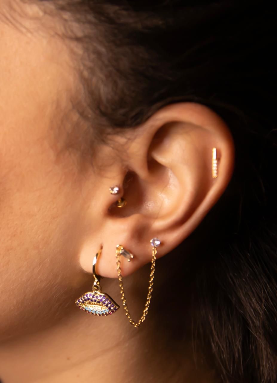 Lip earrings