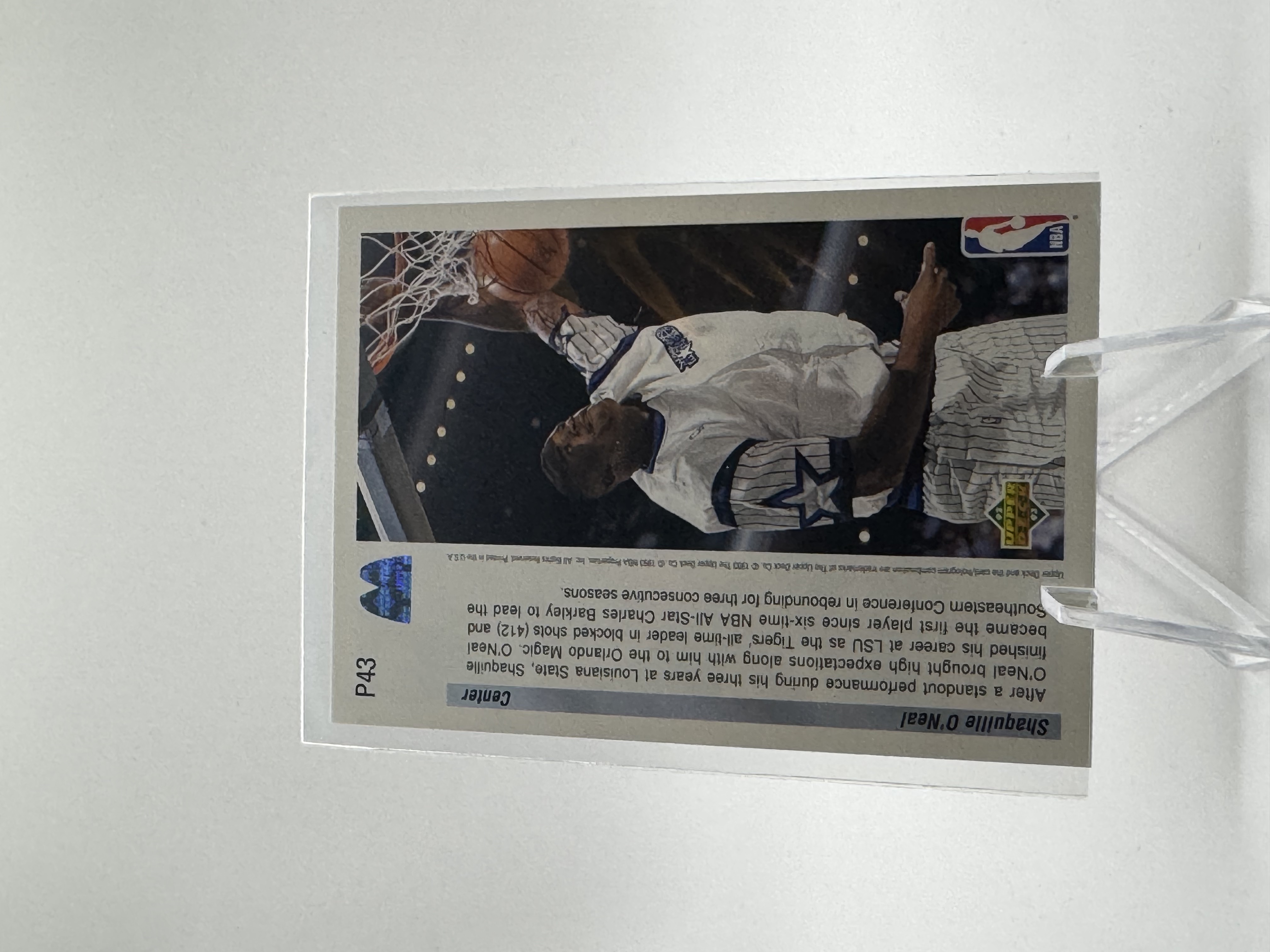 Shaquille O’Neal Rookie Card 92/93 Upper Deck P43