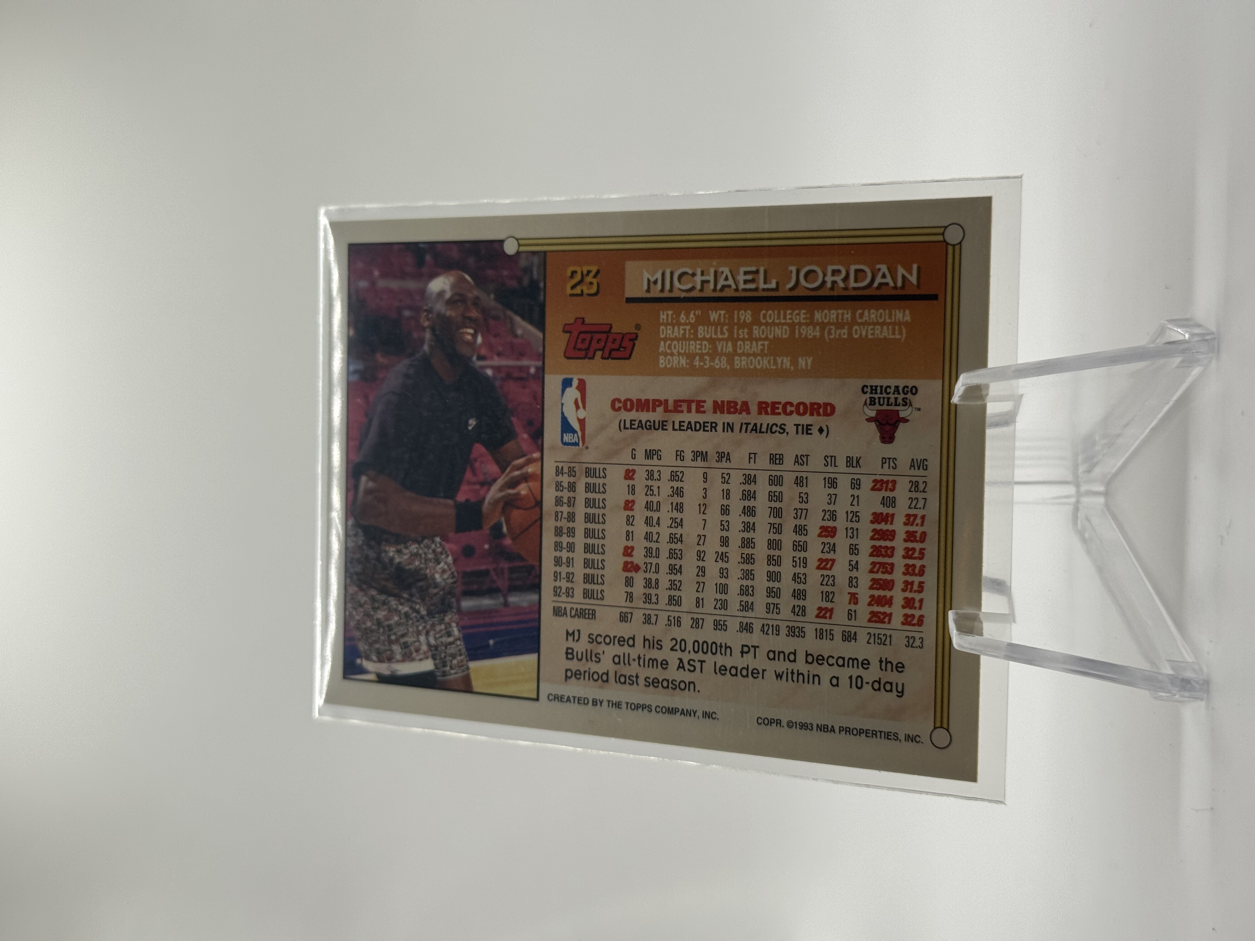 Michael Jordan #23 - 1993-94 Topps Gold