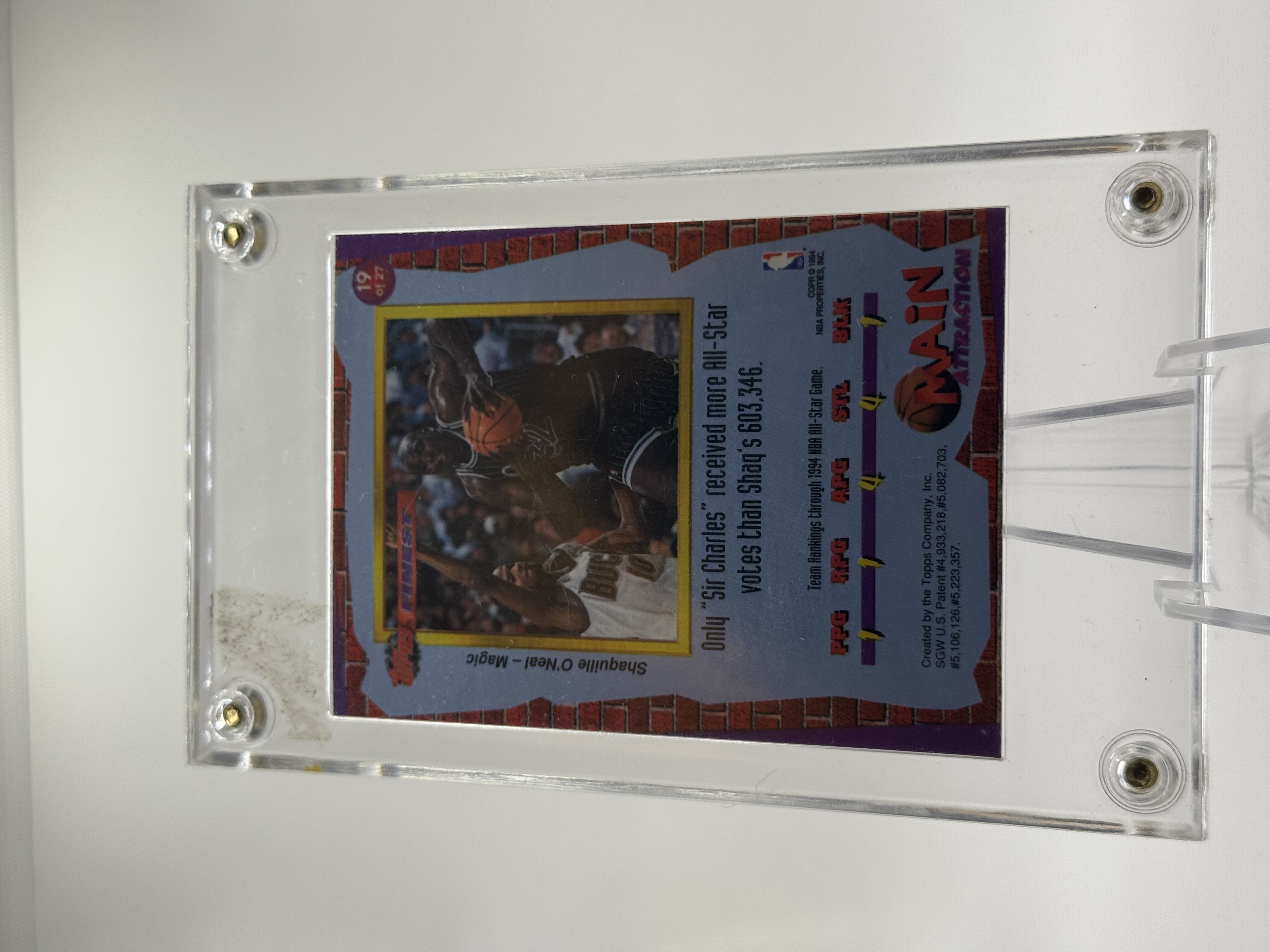 Shaquille O'Neal 1994 TOPPS FINEST #19 of 27