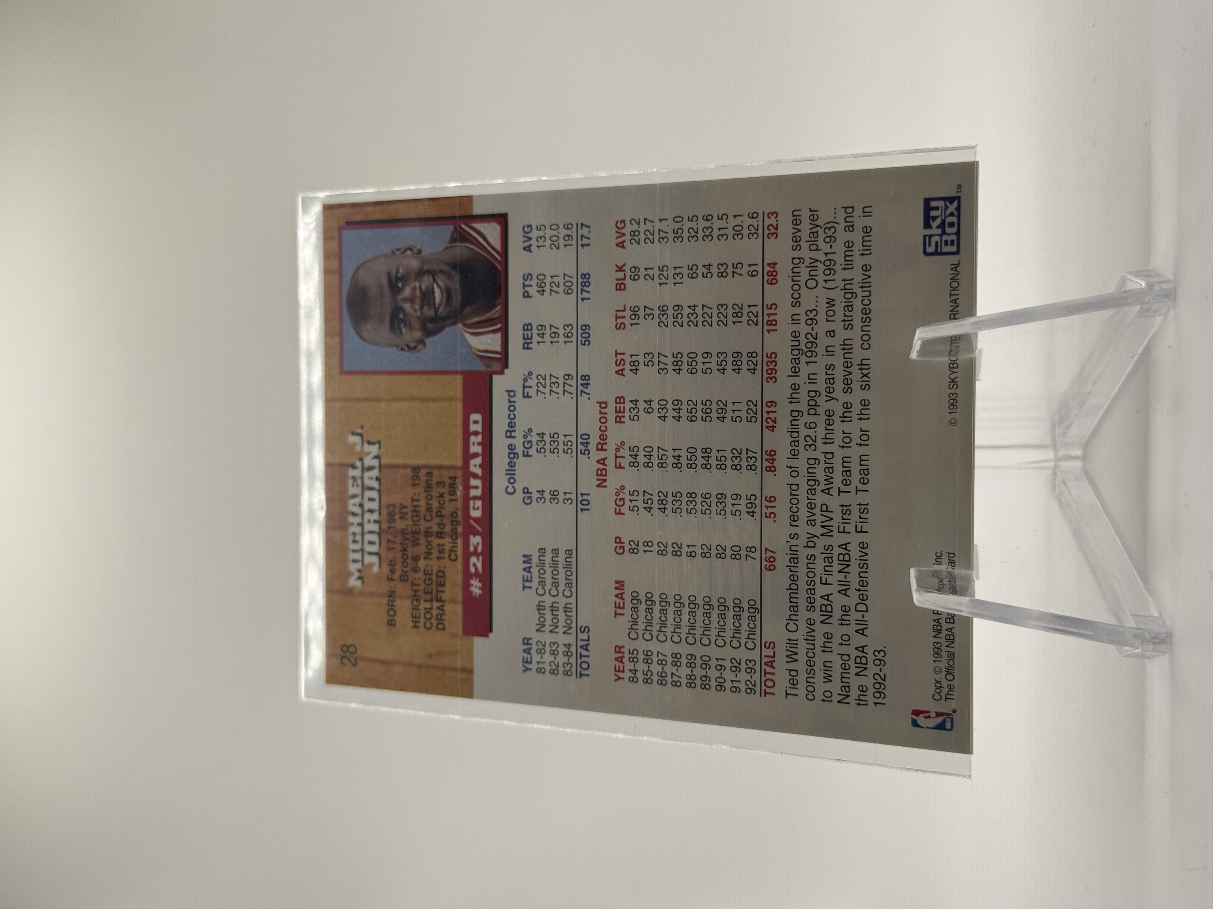 Michael Jordan 1993-94 NBA Hoops #28