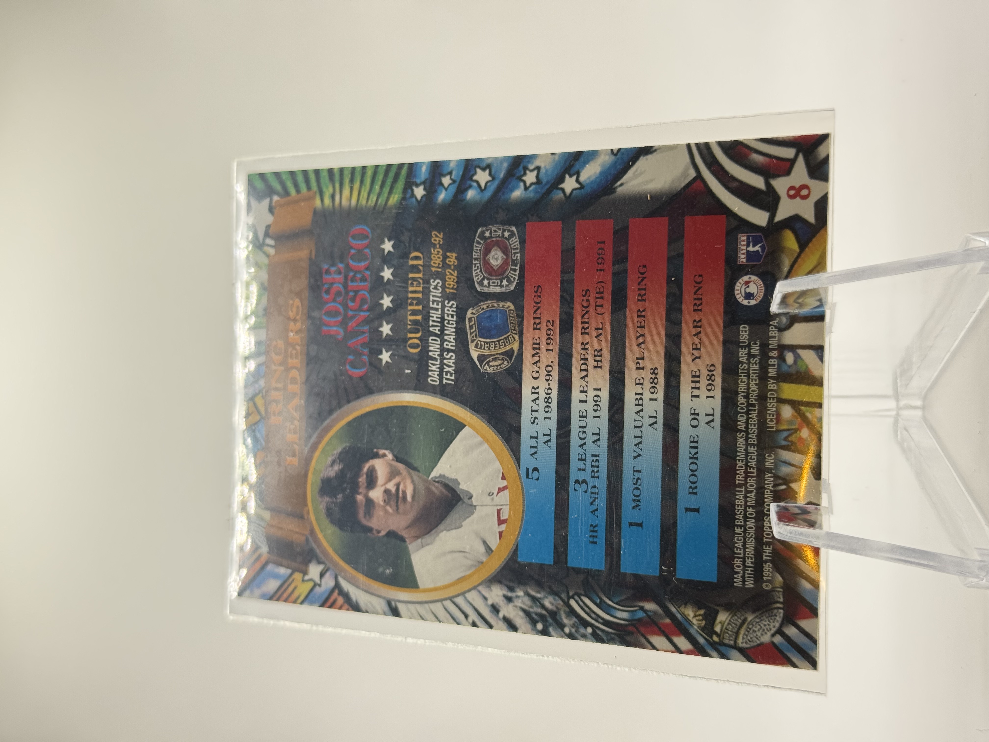 Jose Canseco 1995 Topps Stadium Club #8