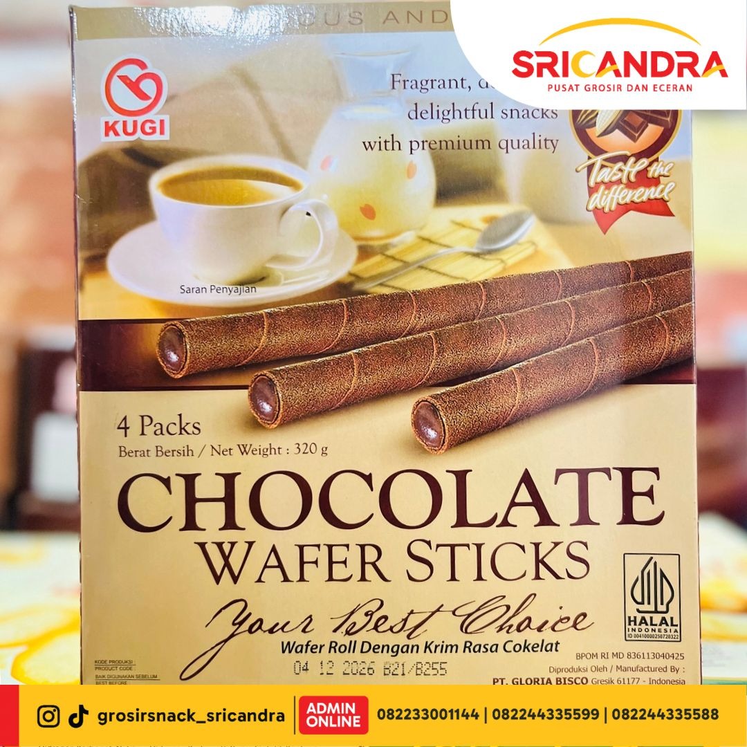 Kugi Wafer Stick Chocolate 320gr