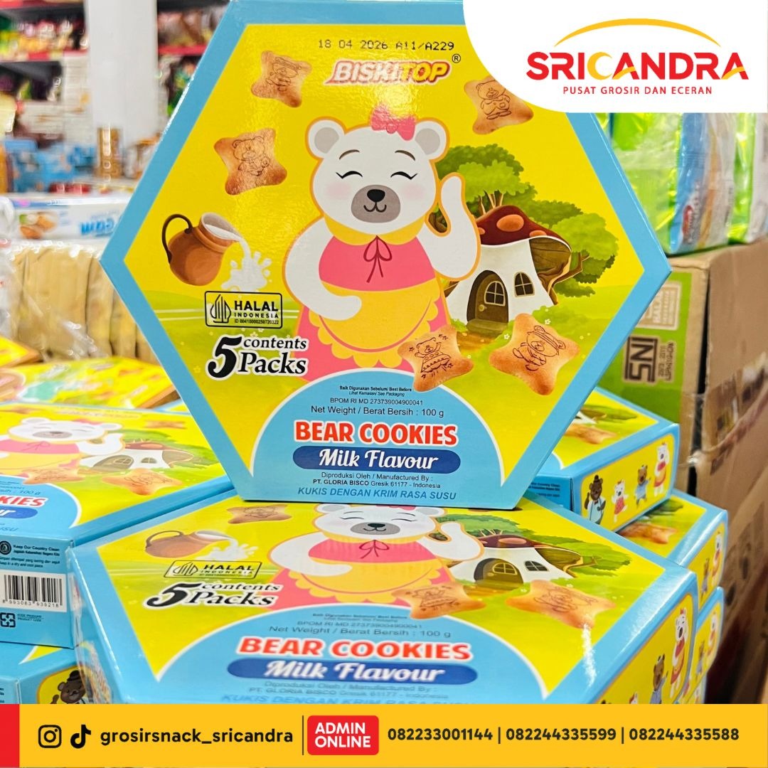 Biskitop Bear Cookies Milk 100gr