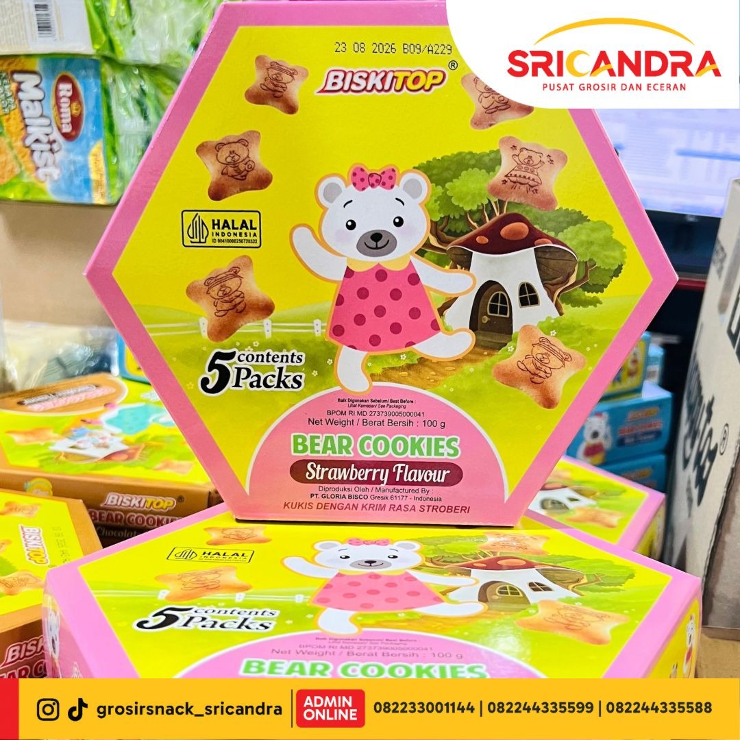 Biskitop Bear Cookies Milk 100gr