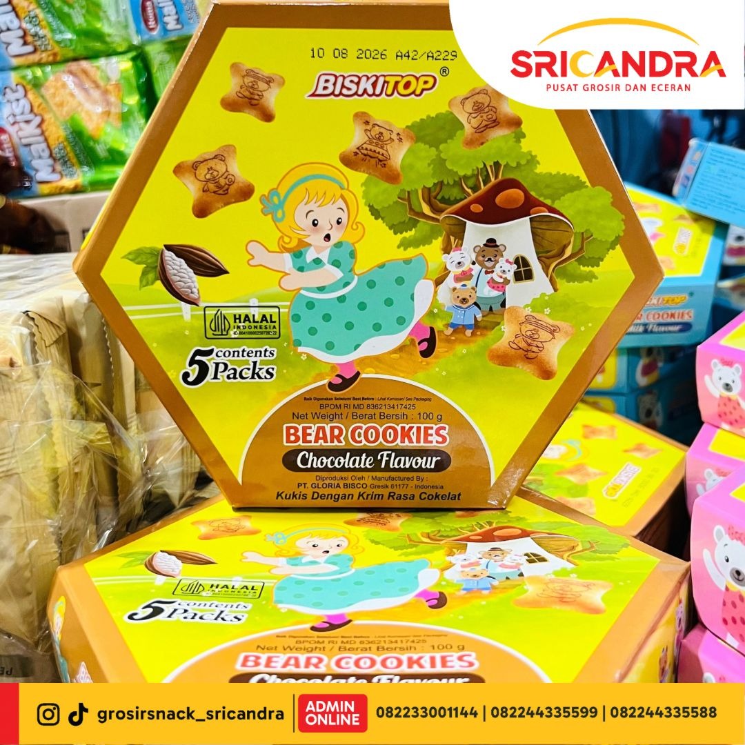 Biskitop Bear Cookies Chocolate 100gr