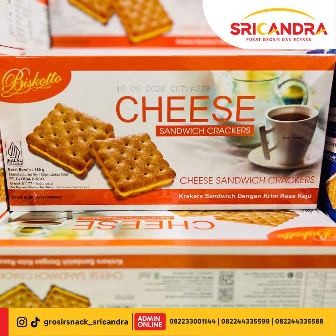 Biskotto Cheese Sandwich Crackers 160gr