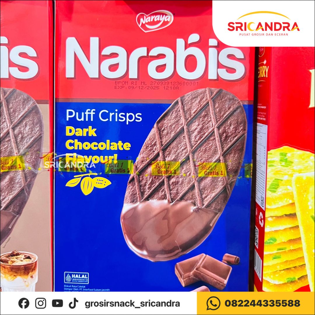 Narabis Puff Crisps Dark Chocolate 210gr