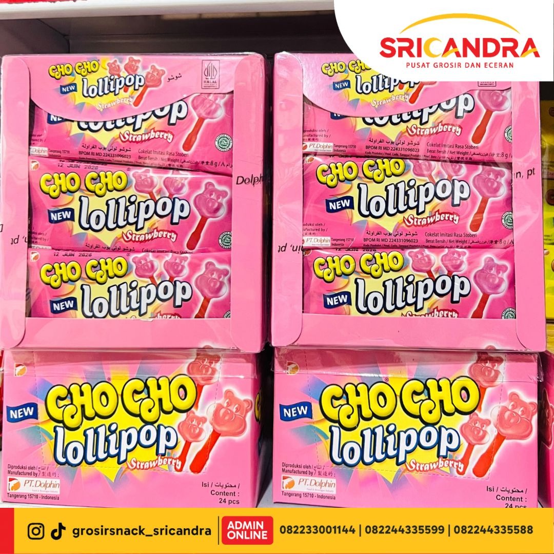 Cho Cho Lolipop Strawberry 8gr