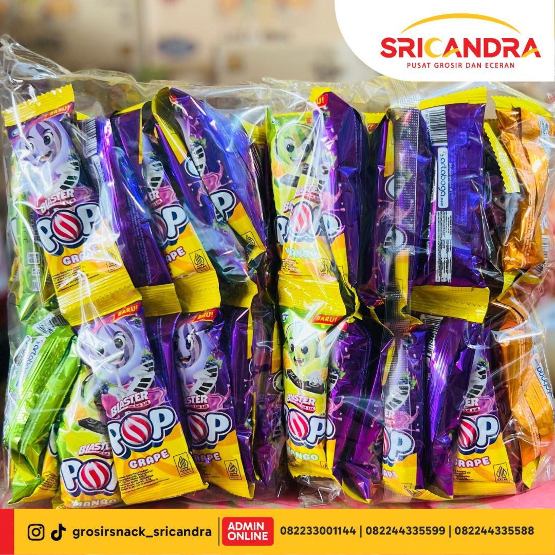 Blaster Pop Assorted(Jeruk,Anggur,Mangga)