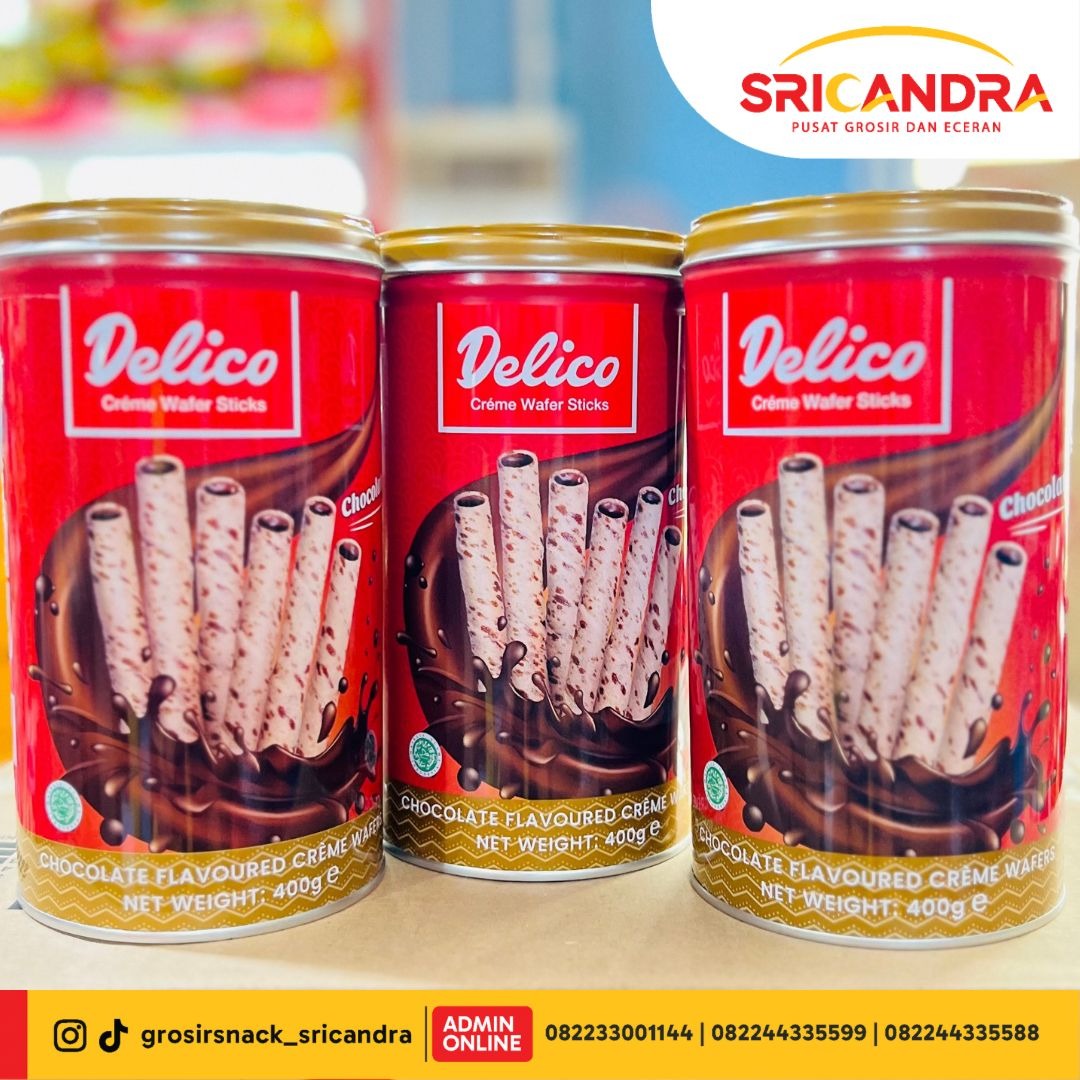 Delico Chocolate Creme Wafer Stick 400gr