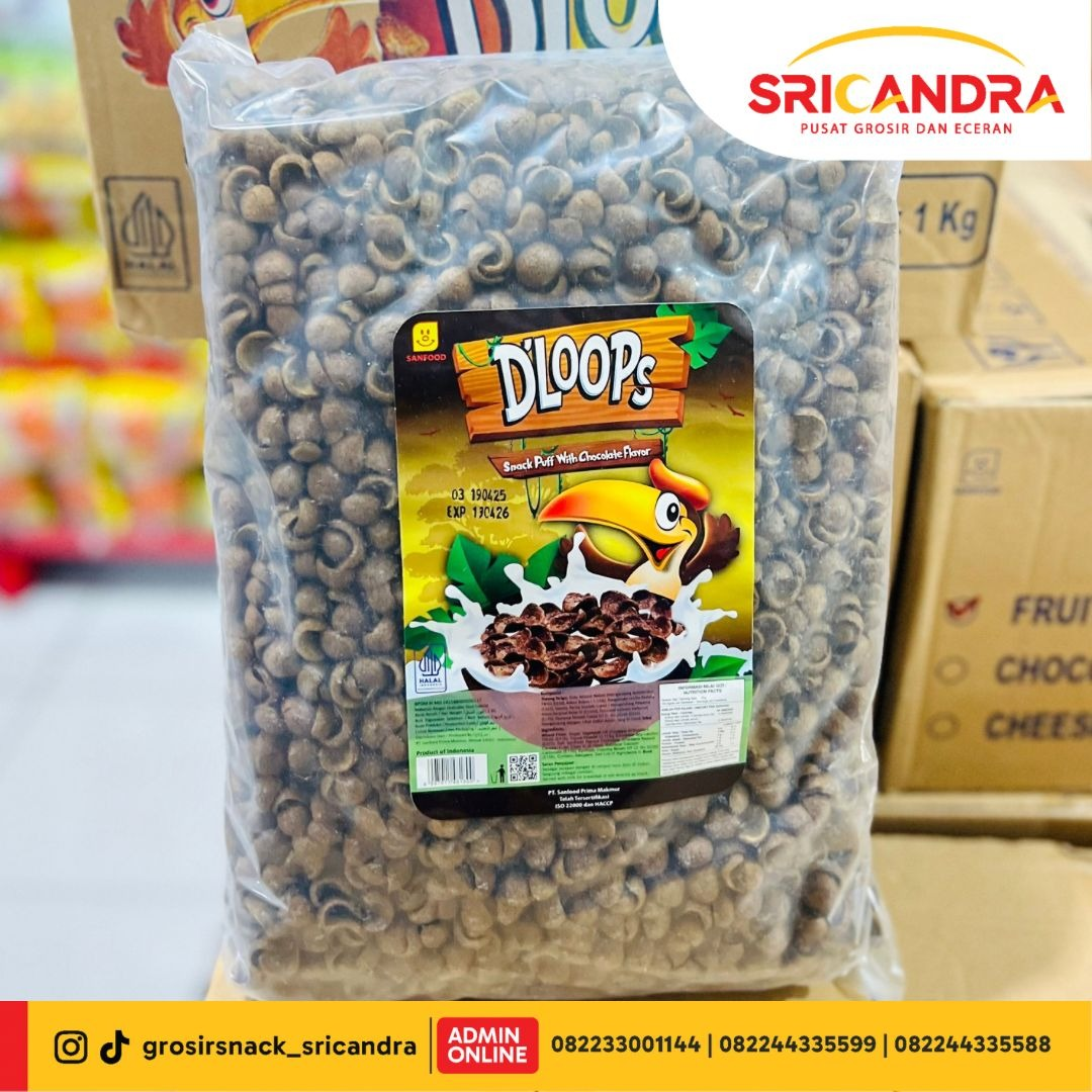 D’loops Corn Puff Choco (2 Bgs)