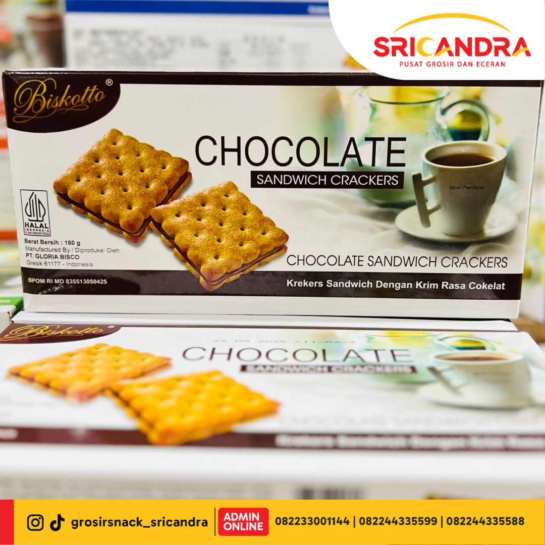Biskotto Chocolate Sandwich Crackers 160gr
