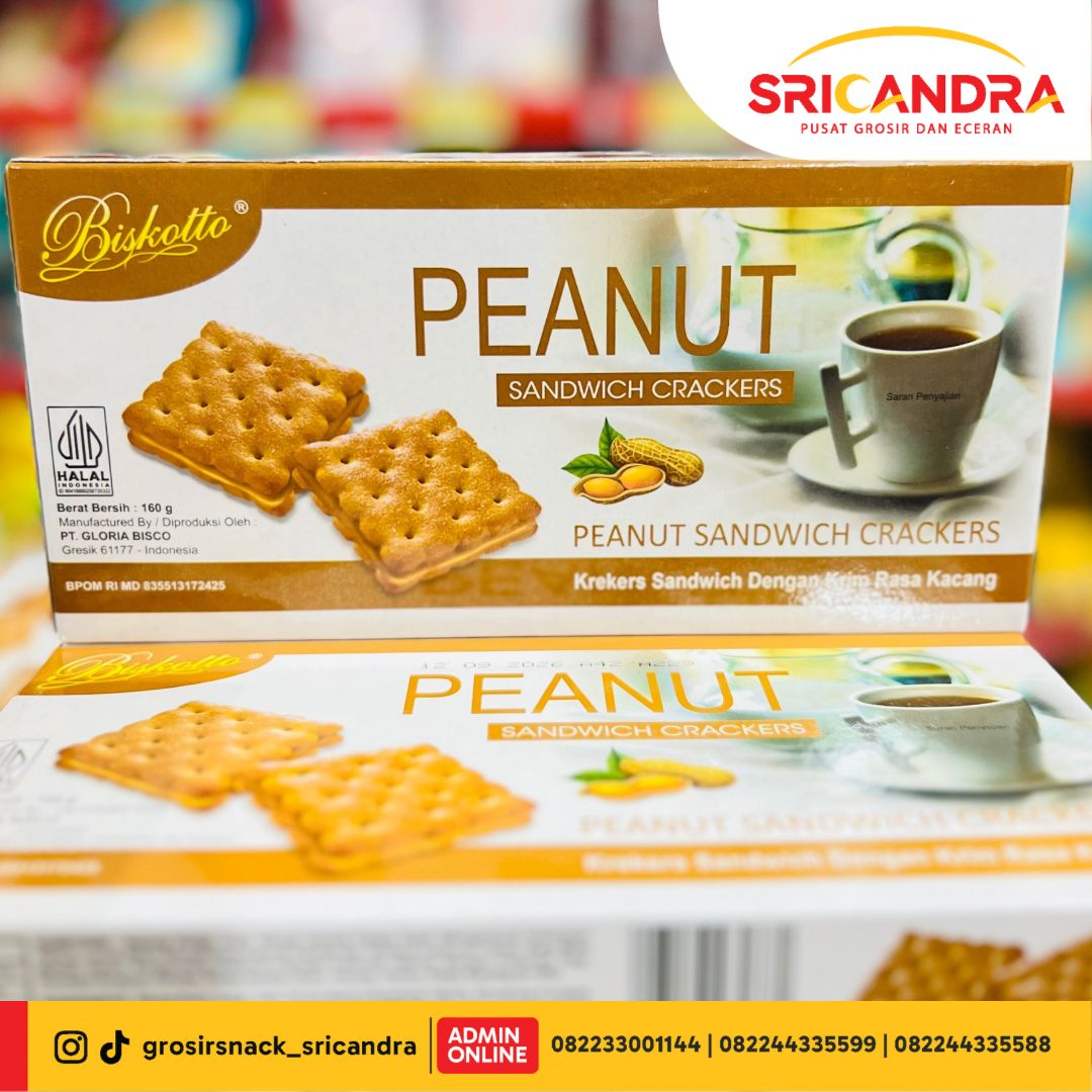Biskotto Peanut Sandwich Crackers 160gr