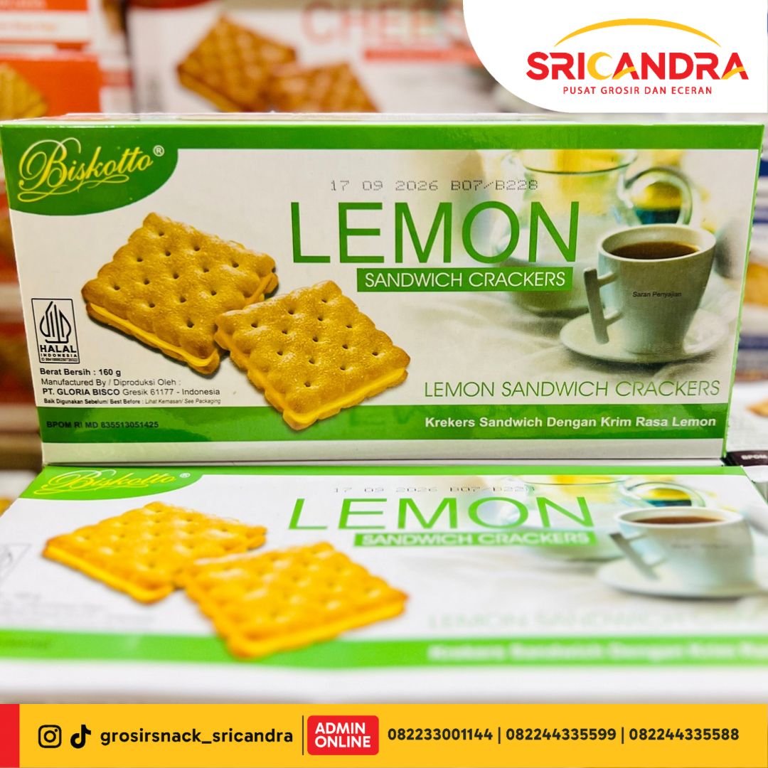 Biskotto Lemon Sandwich Crackers 160gr