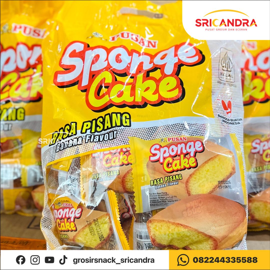 Pusan Sponge Cake Pisang 16gr x 20pcs